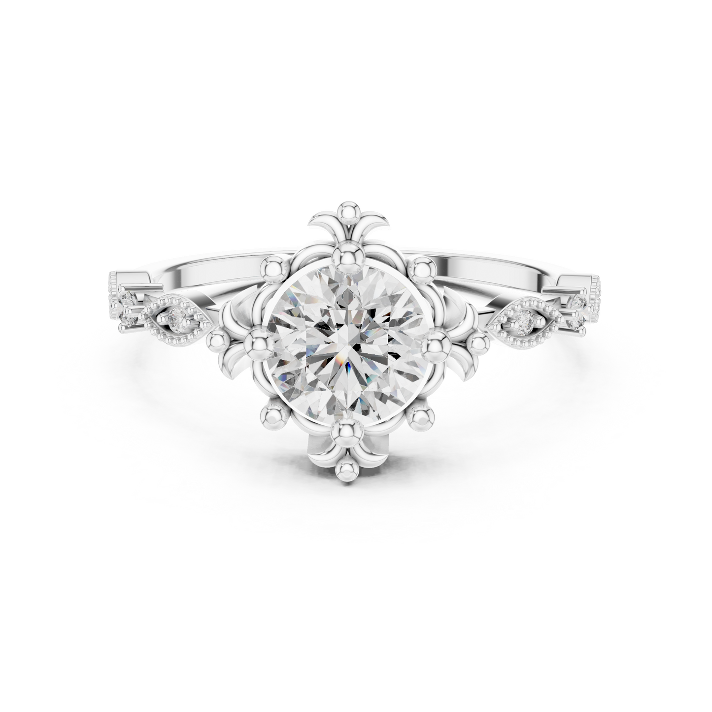 Mixed Shape Lab Grown Diamond Halo Ring