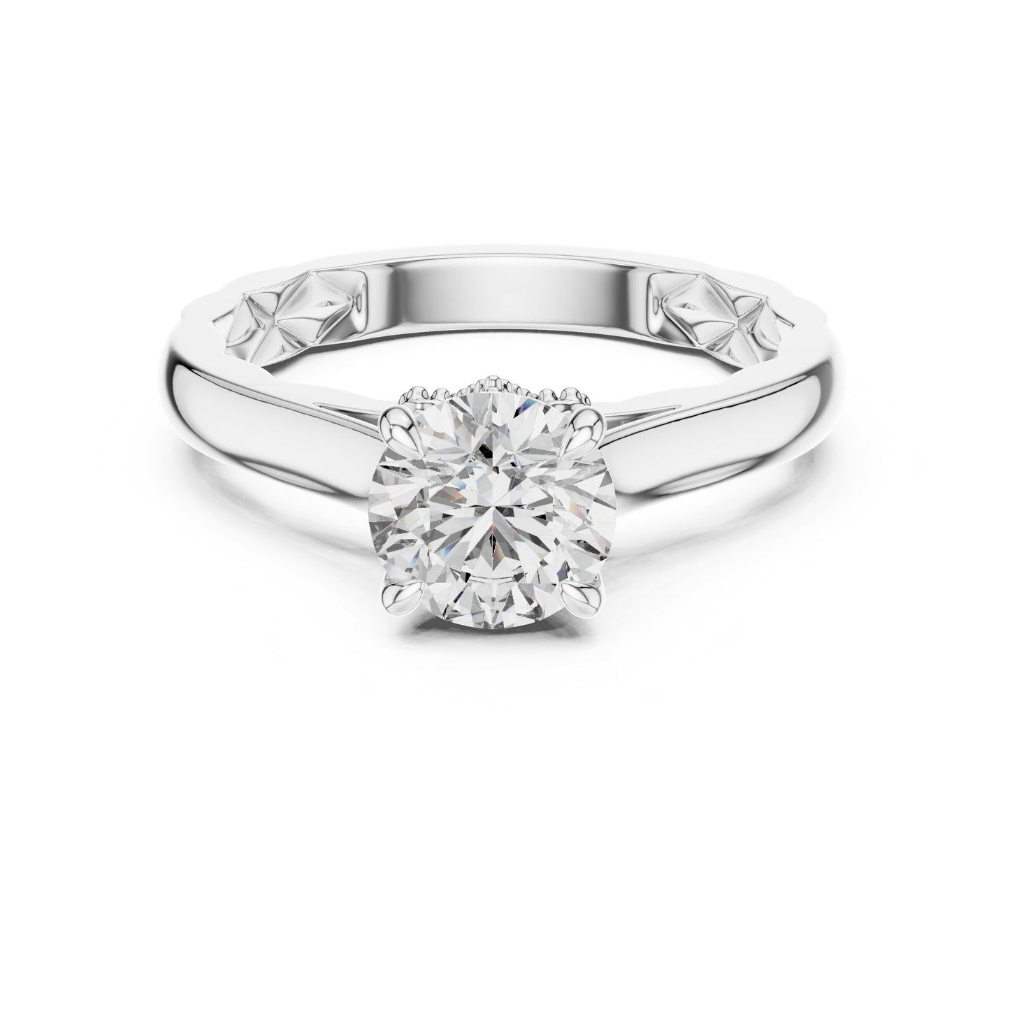 Round Solitaire Lab Grown Diamond Ring