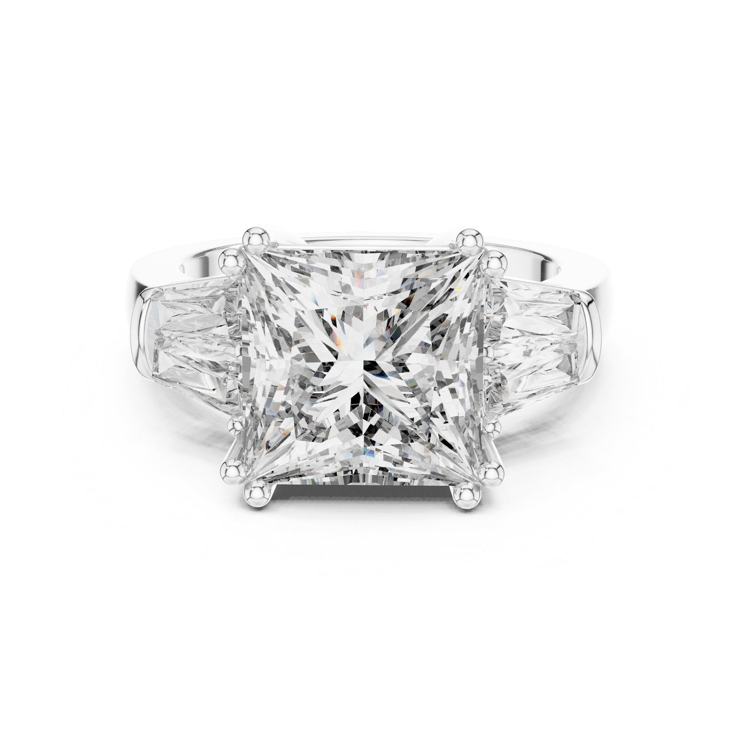Princess Three Stone Lab Grown Diamond Ring