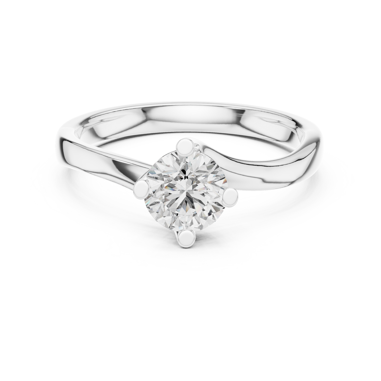 Round Solitaire Lab Grown Diamond Ring