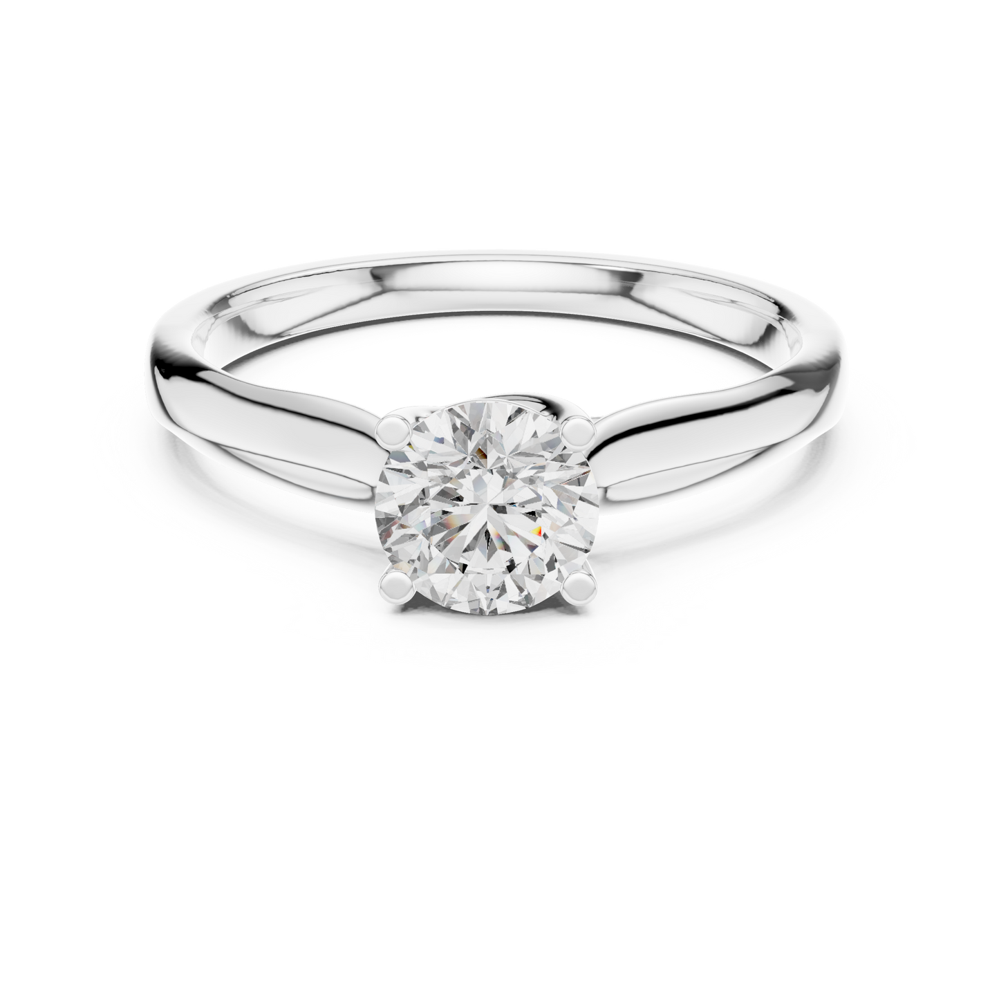 Round Solitaire Lab Grown Diamond Ring