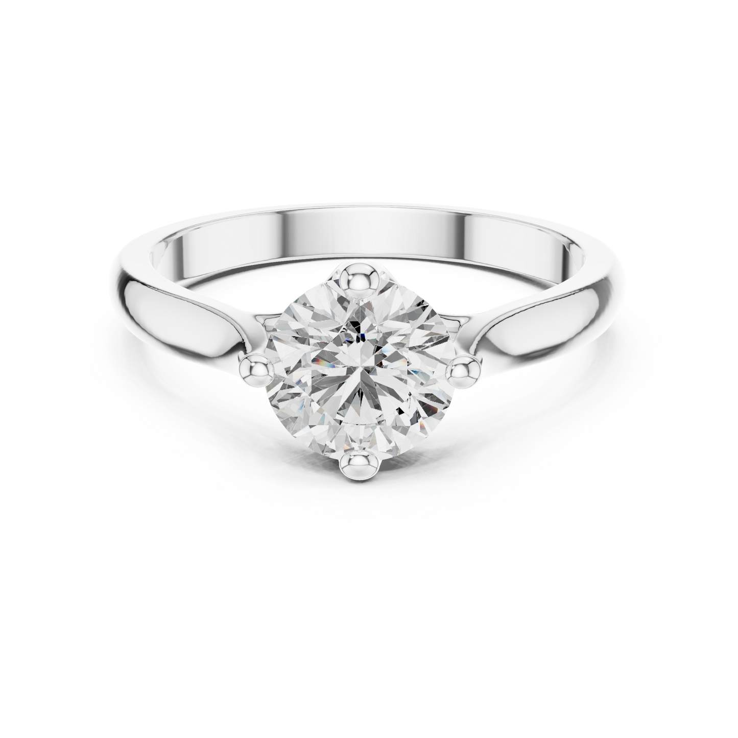 Round Solitaire Lab Grown Diamond Ring