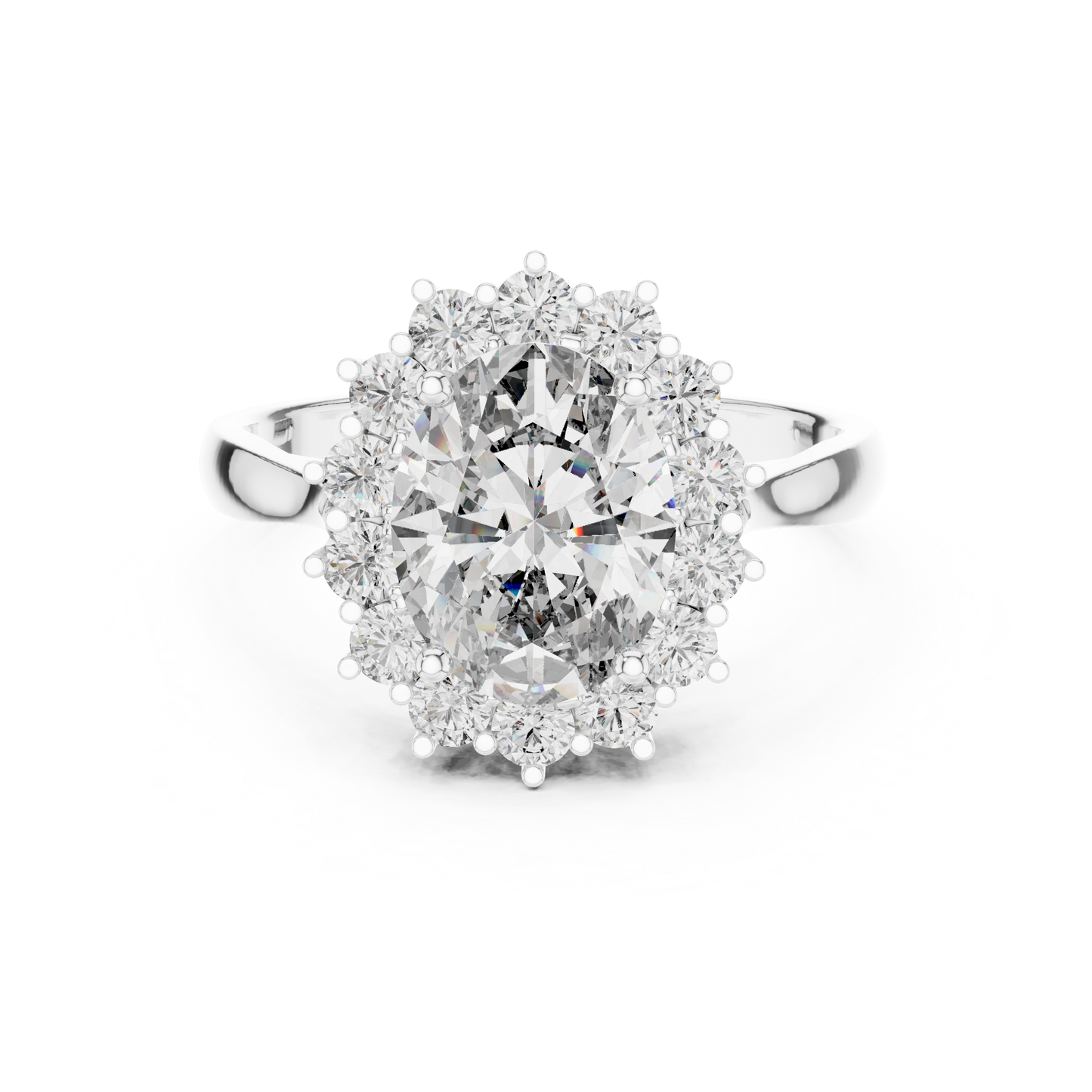 Round Halo Lab Grown Diamond Ring