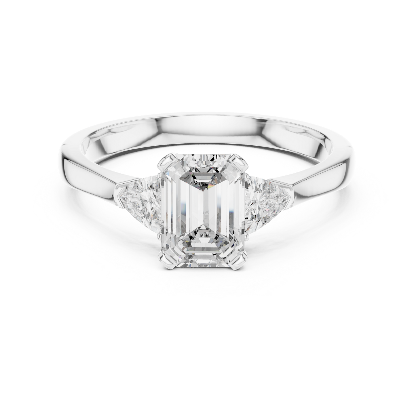 Mixed Shape Lab Grown Diamond Side Stone Ring