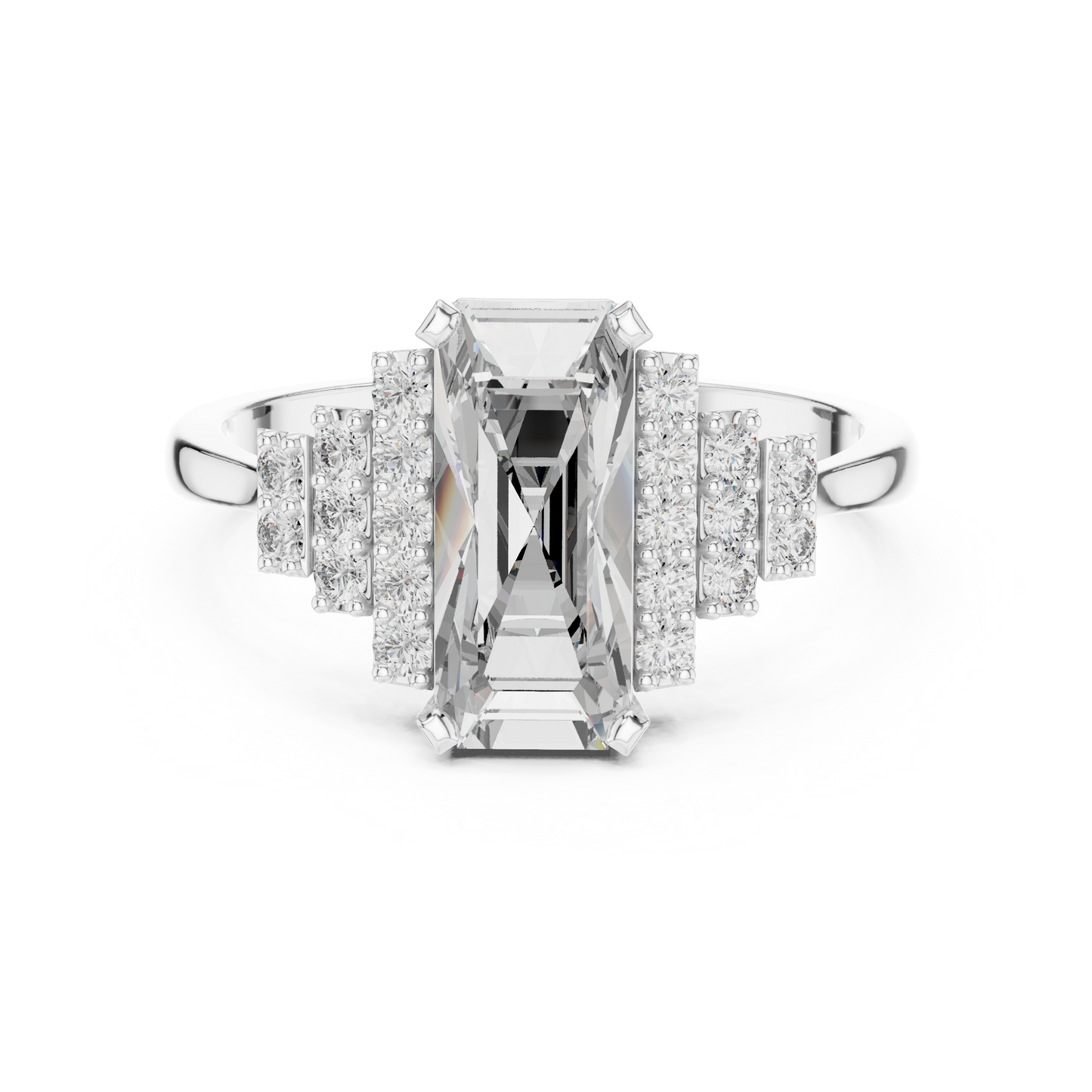 Mixed Shape Lab Grown Diamond Halo Ring