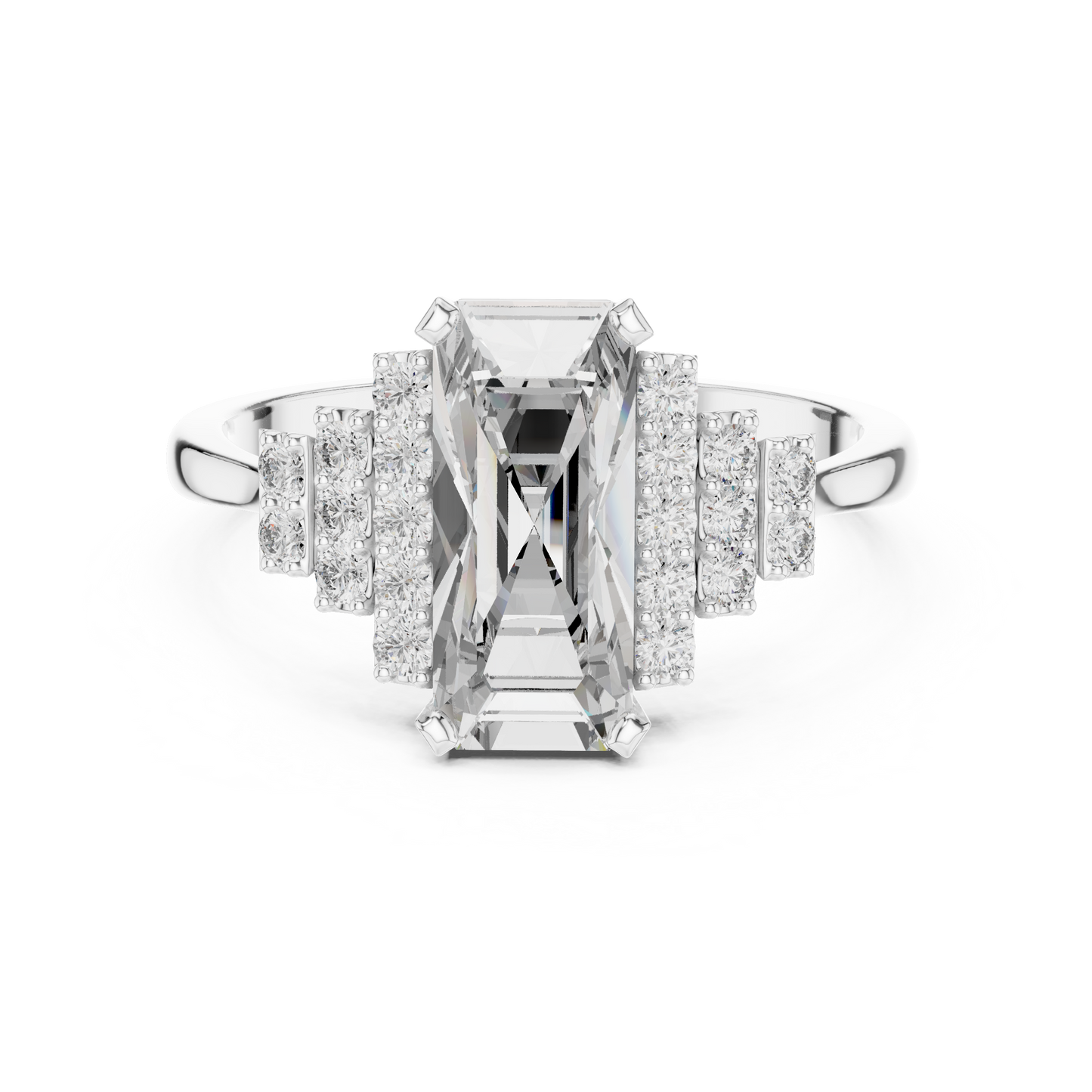 Mixed Shape Lab Grown Diamond Halo Ring