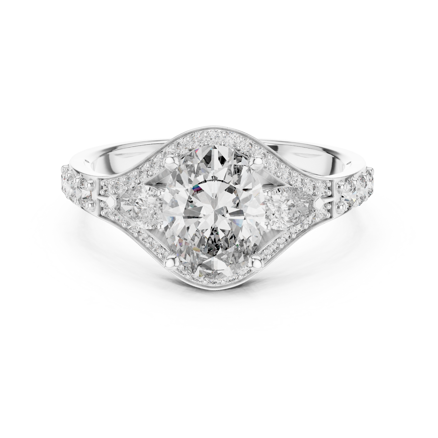 Round Halo Lab Grown Diamond Ring
