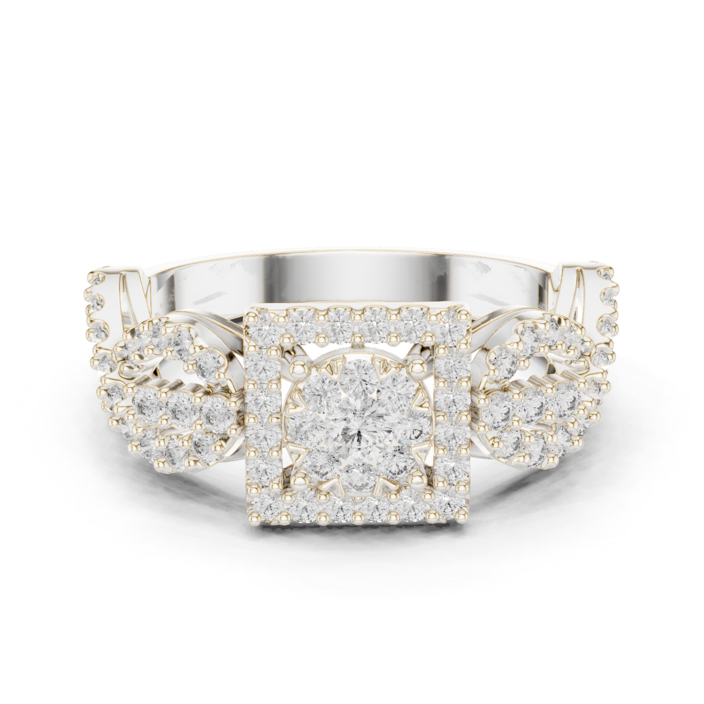 Mixed Shape Lab Grown Diamond Halo Ring