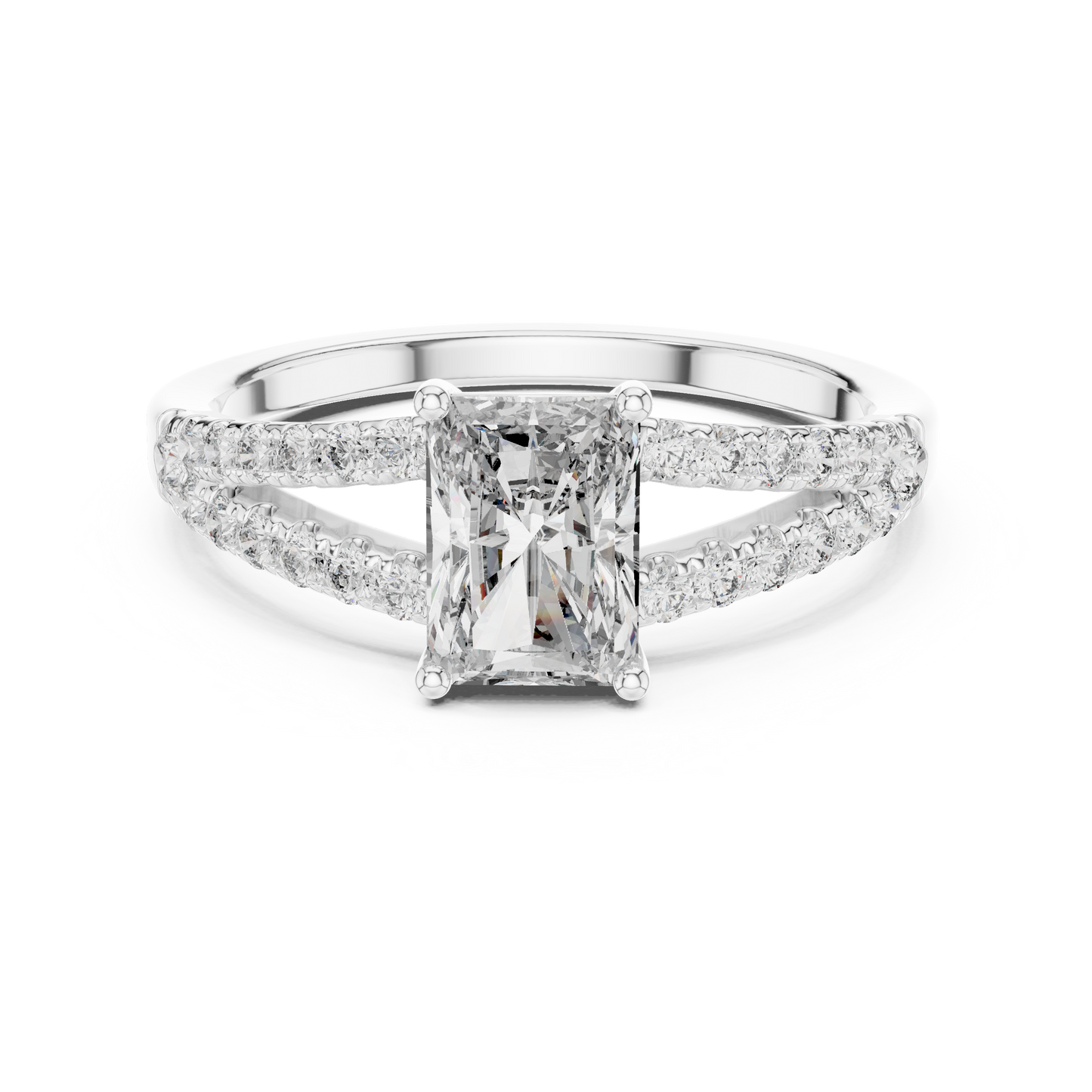 Mixed Shape Lab Grown Diamond Side Stone Ring