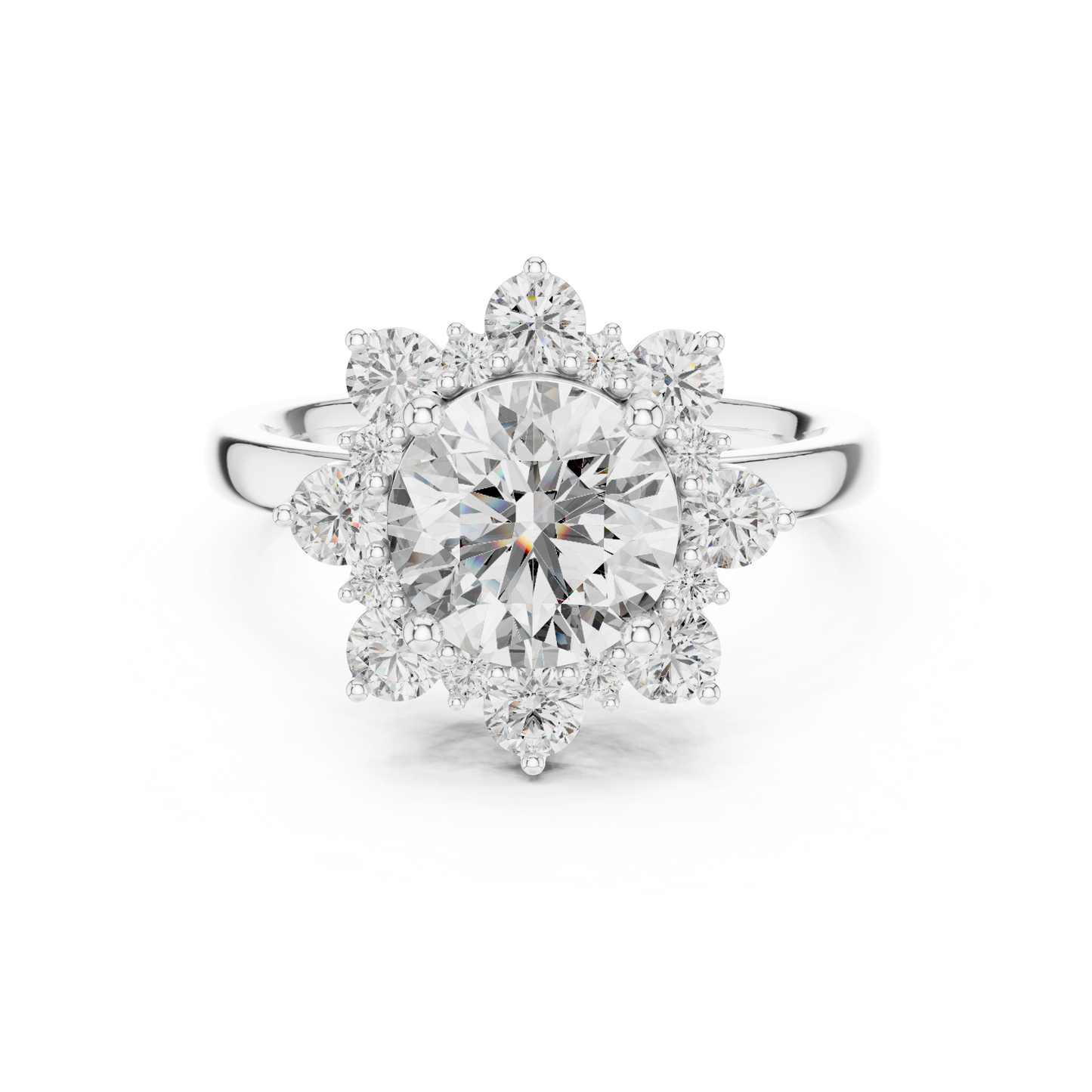 Round Halo Lab Grown Diamond Ring