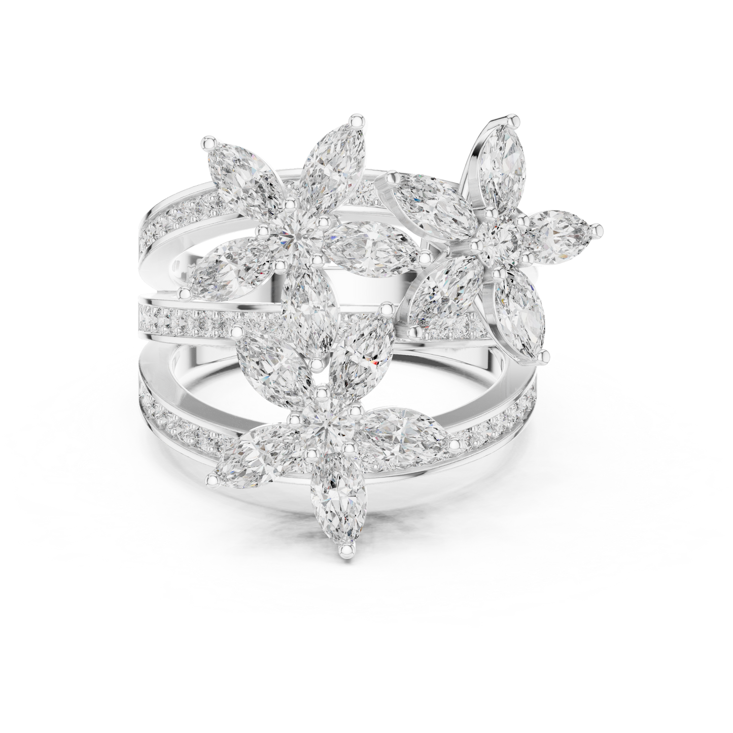 Mixed Shape Lab Grown Diamond Halo Ring