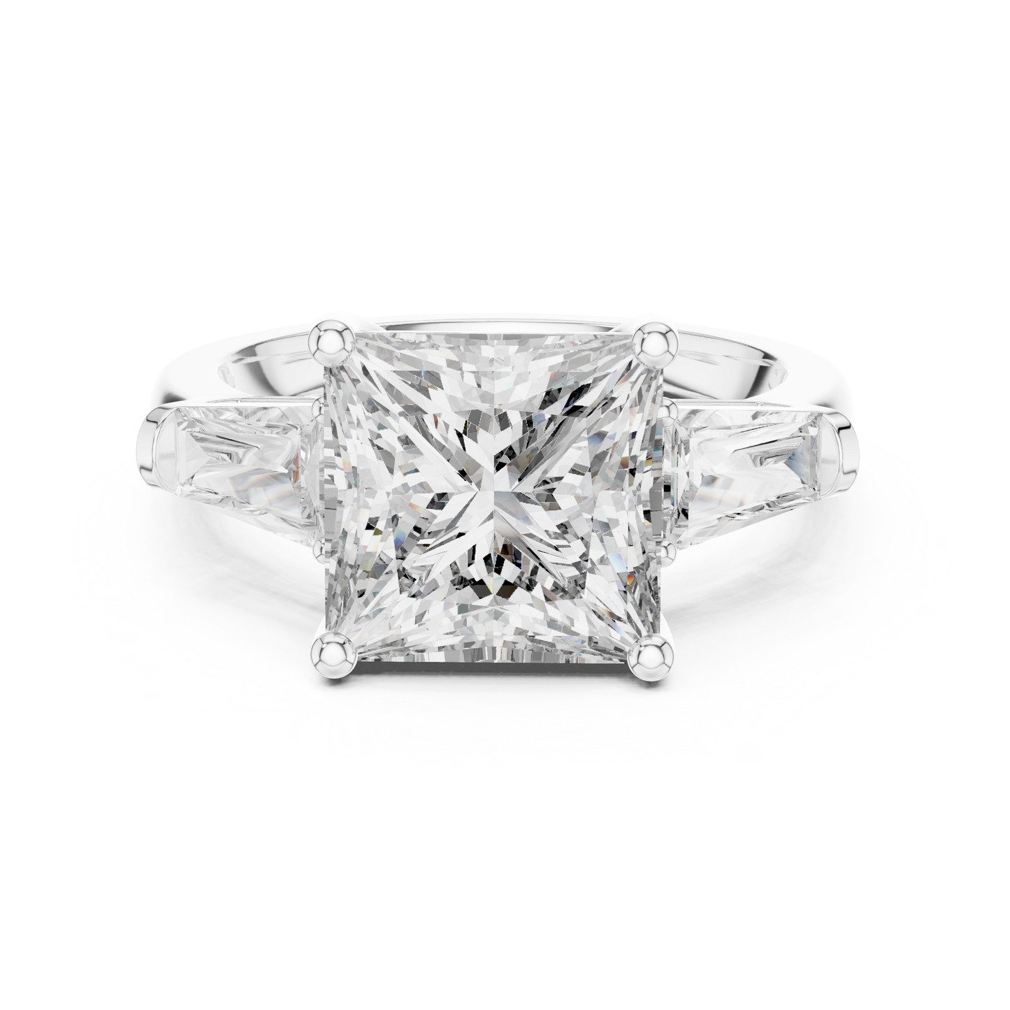 Cushion Three Stone Lab Grown Diamond Ring