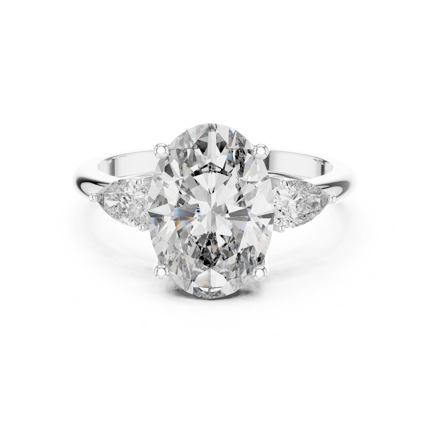 Mixed Shape Lab Grown Diamond Side Stone Ring