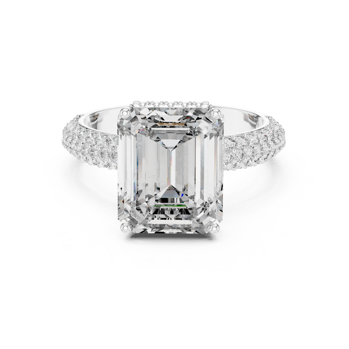 Mixed Shape Lab Grown Diamond Halo Ring