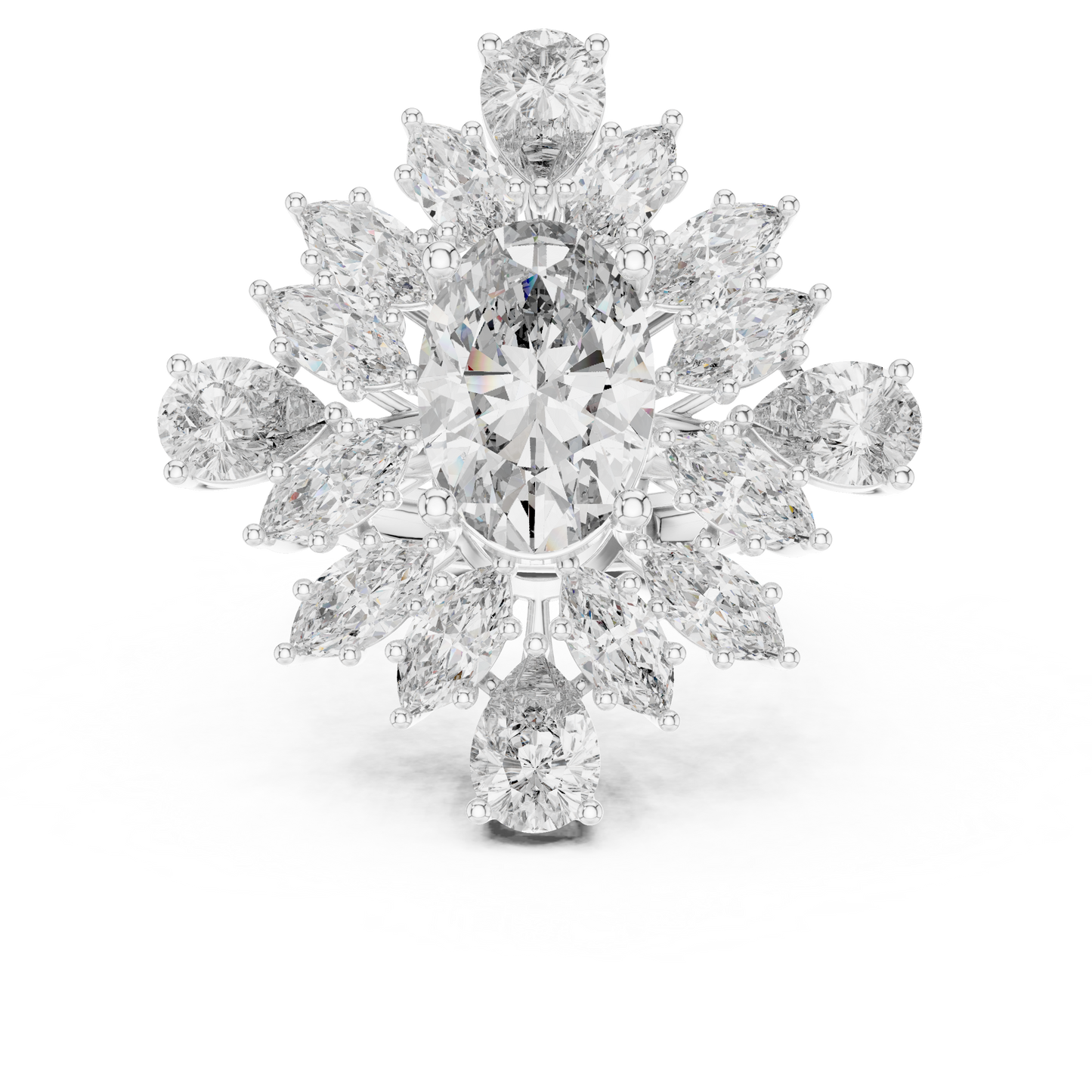 Mixed Shape Lab Grown Diamond Halo Ring