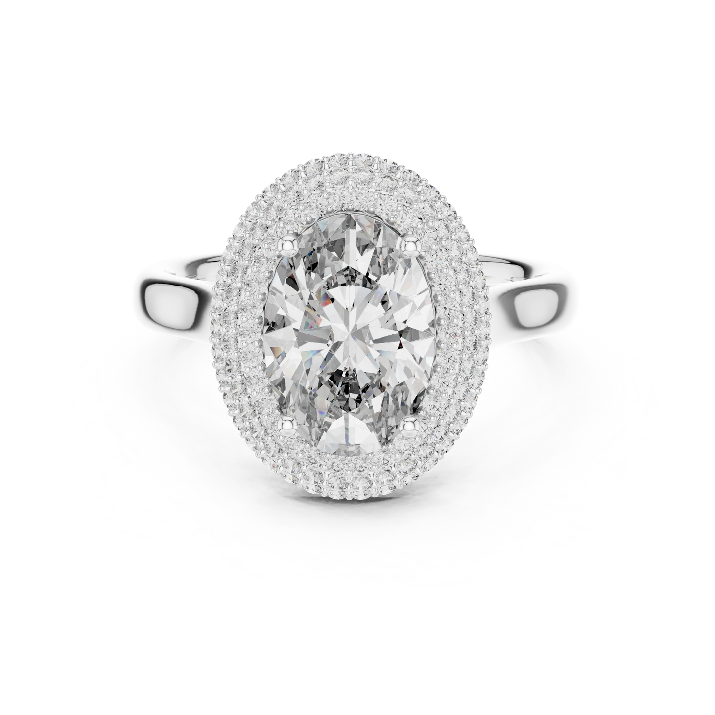 Mixed Shape Lab Grown Diamond Halo Ring