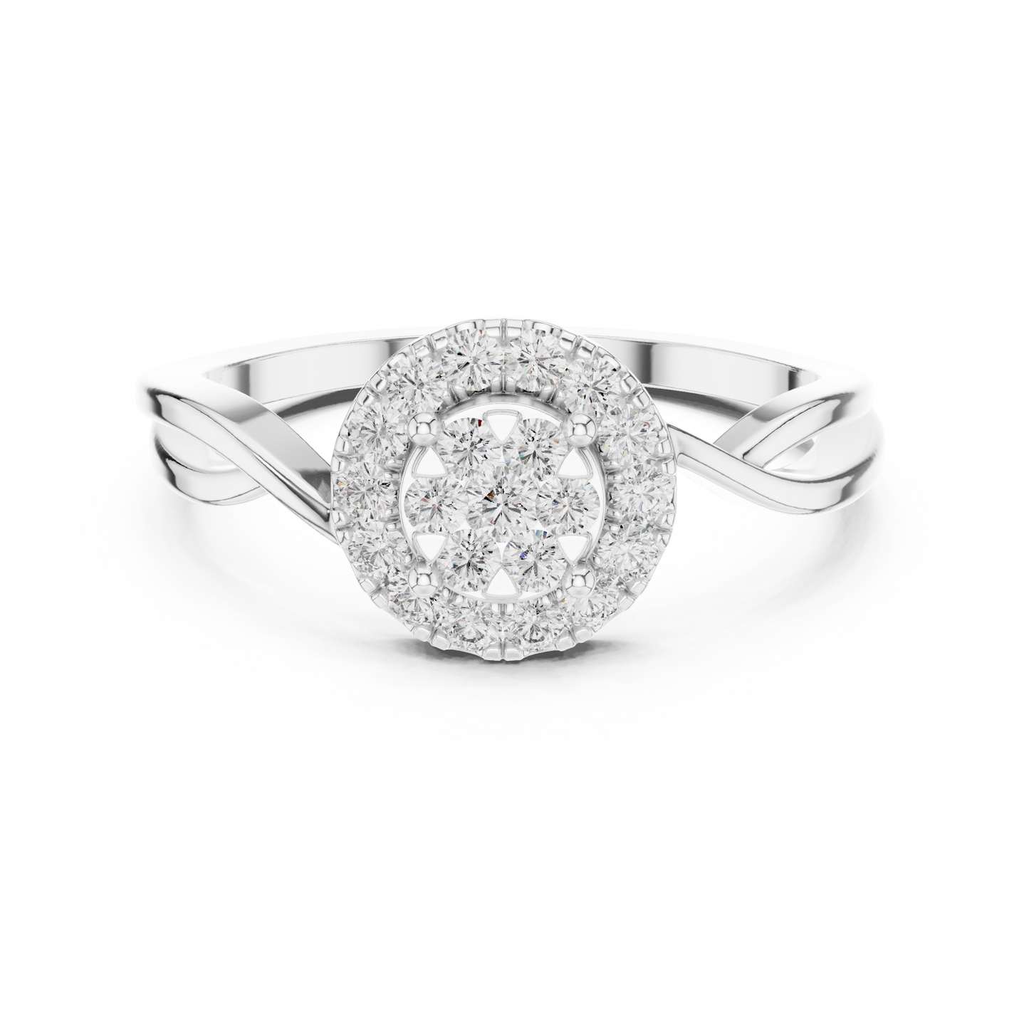 Round Halo Lab Grown Diamond Ring