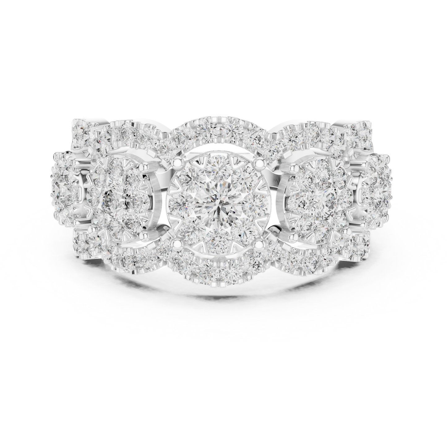 Mixed Shape Lab Grown Diamond Halo Ring