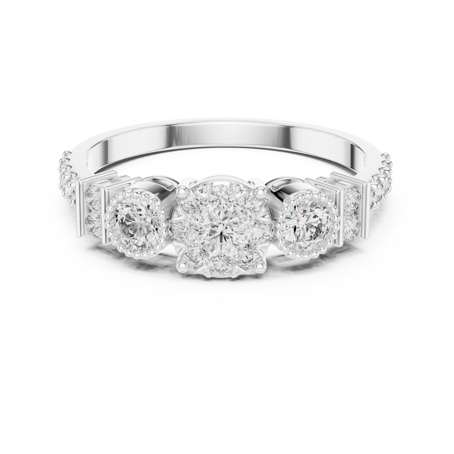 Round Halo Lab Grown Diamond Ring