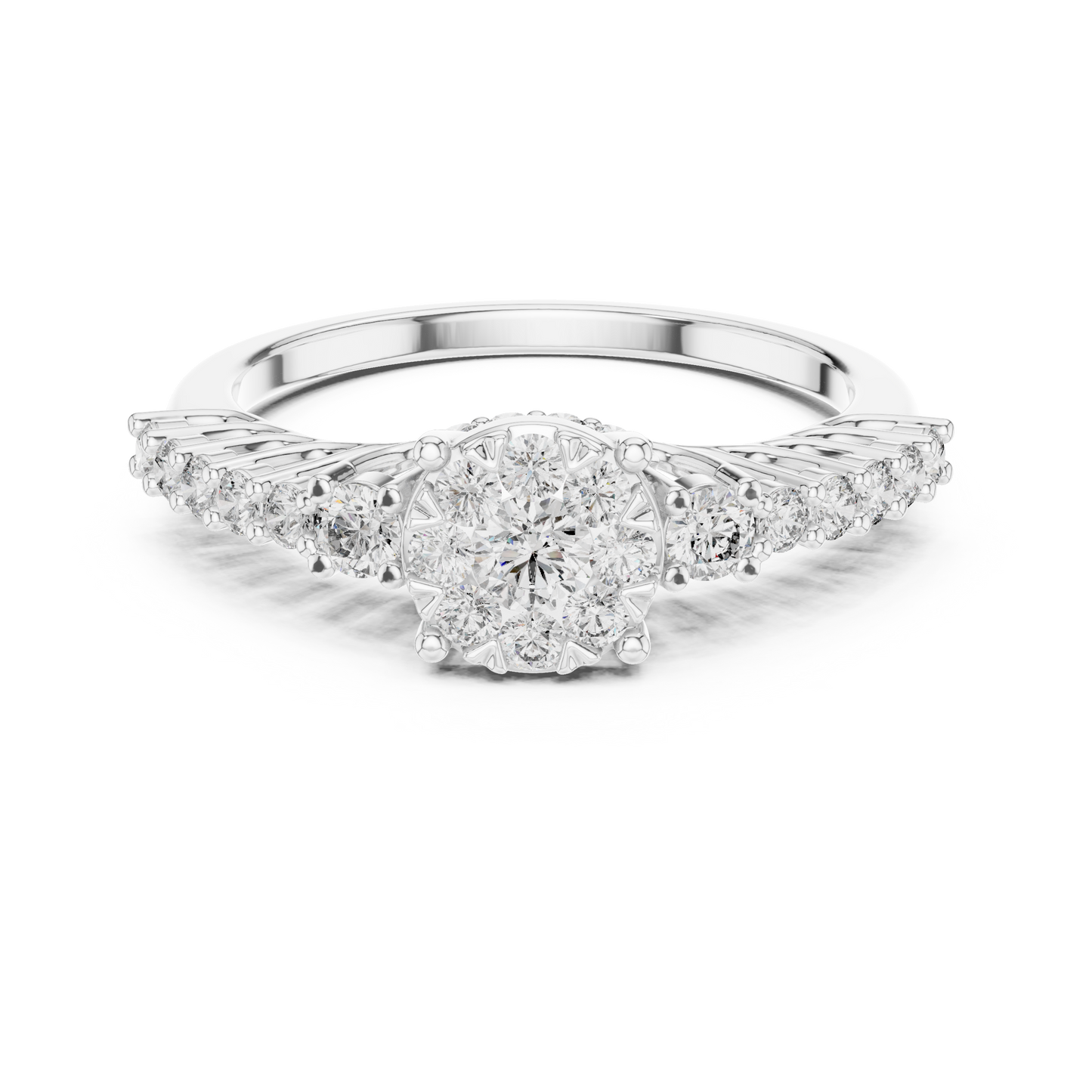 Round Halo Lab Grown Diamond Ring