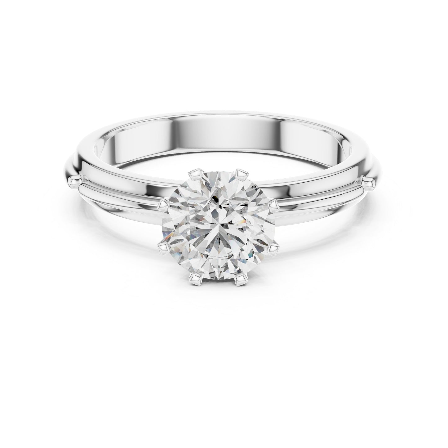 Round Solitaire Lab Grown Diamond Ring