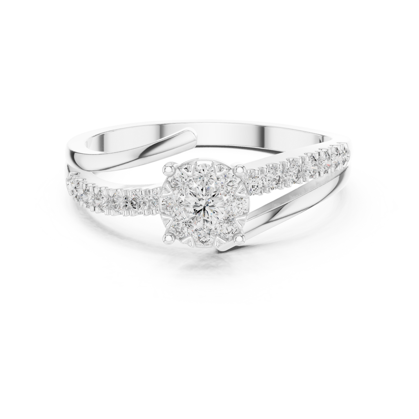 Round Halo Lab Grown Diamond Ring