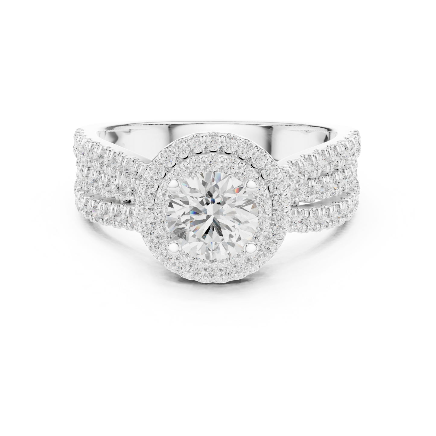 Mixed Shape Lab Grown Diamond Halo Ring
