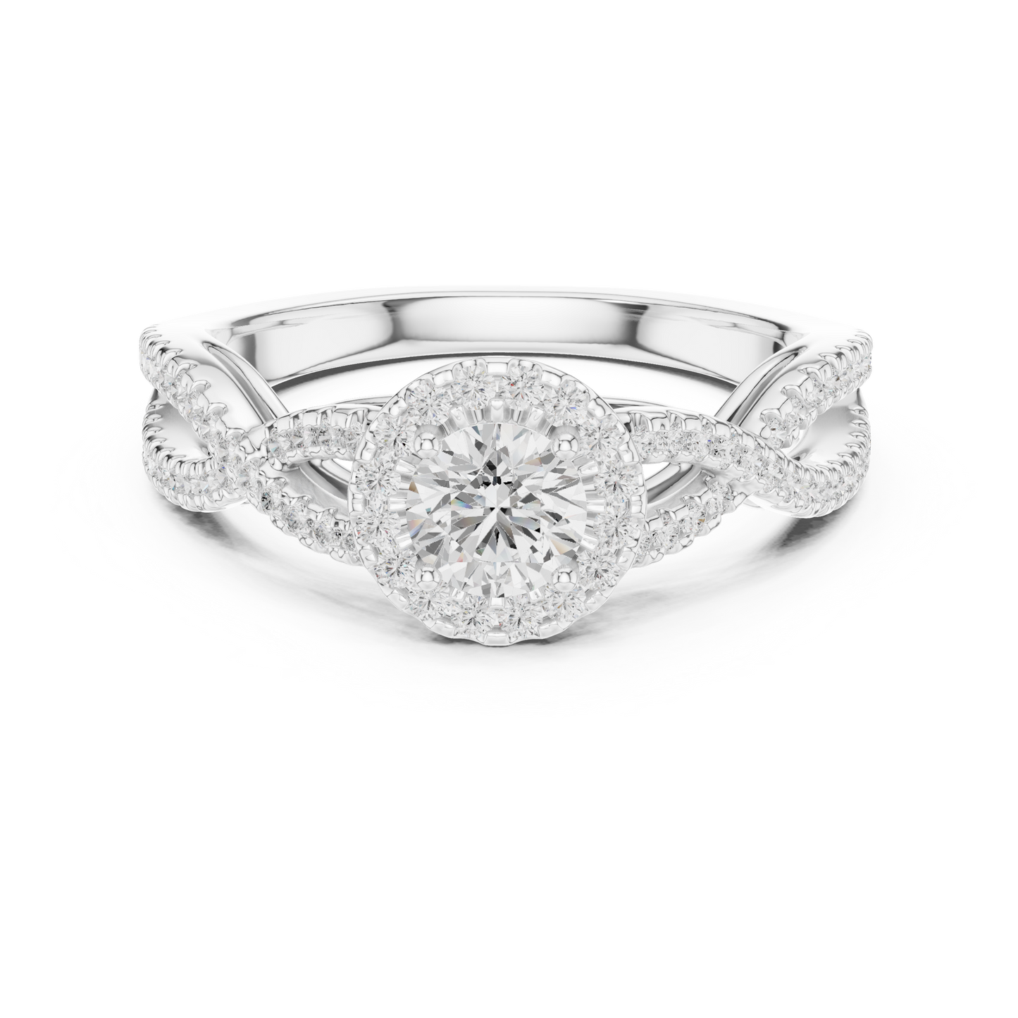 Round Halo Lab Grown Diamond Ring