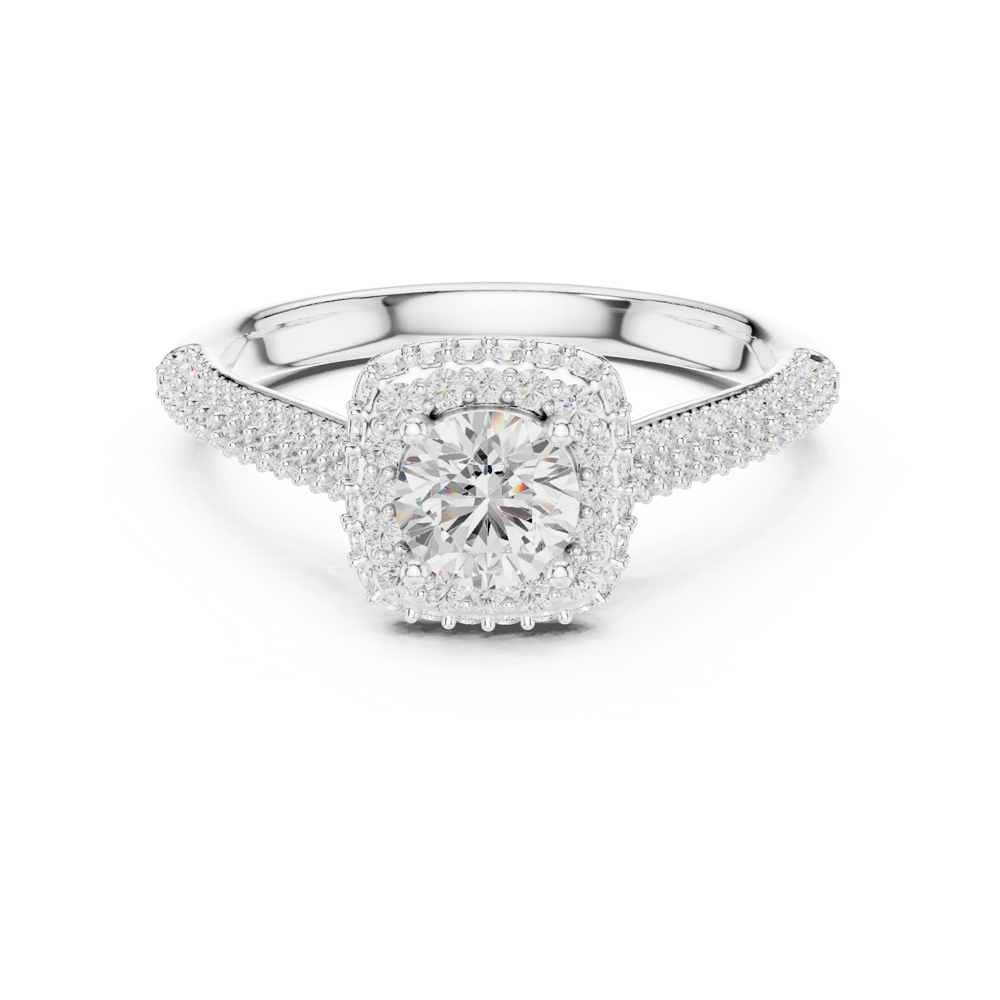 Emerald Three Stone Lab Grown Diamond Ring