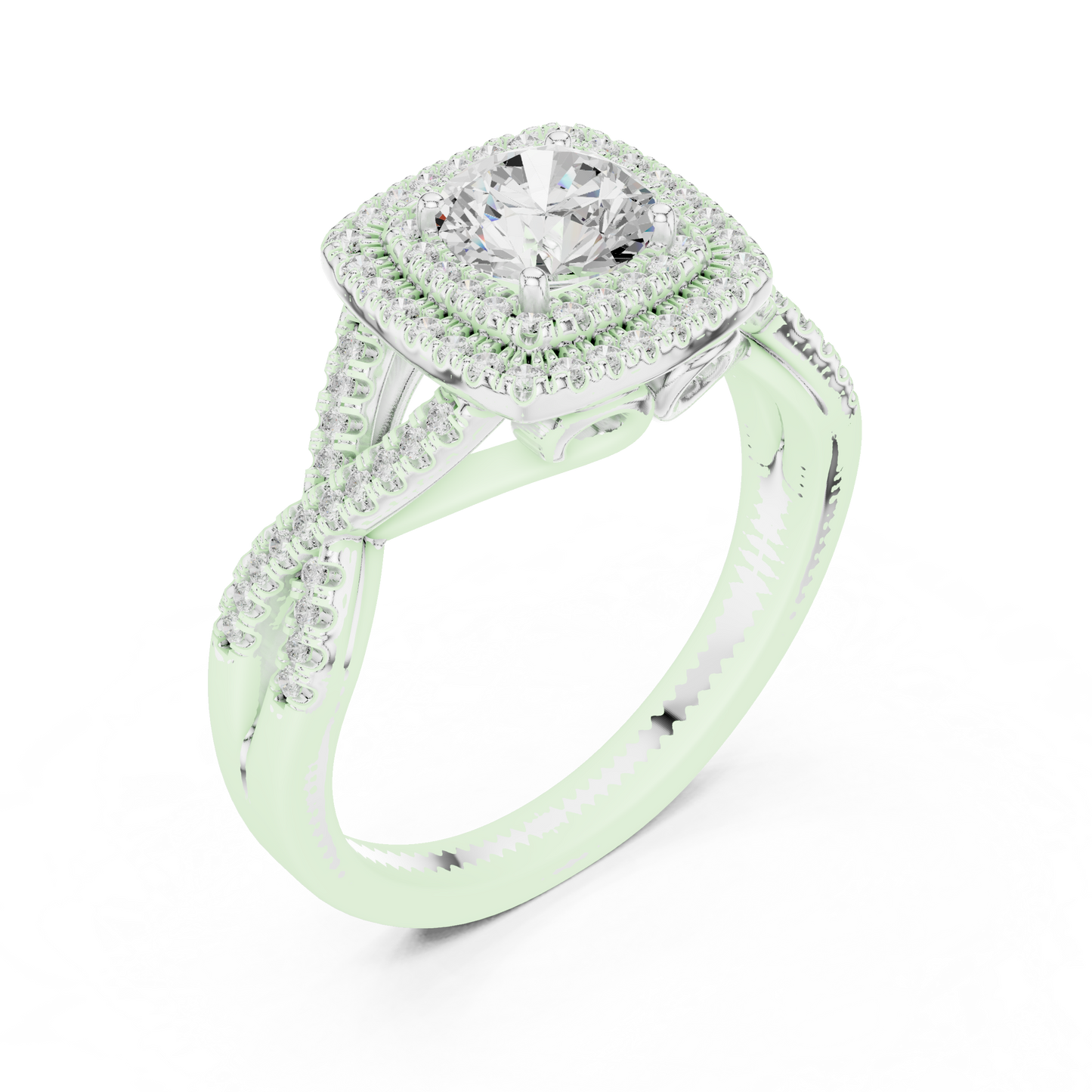 Mixed Shape Lab Grown Diamond Side Stone Ring