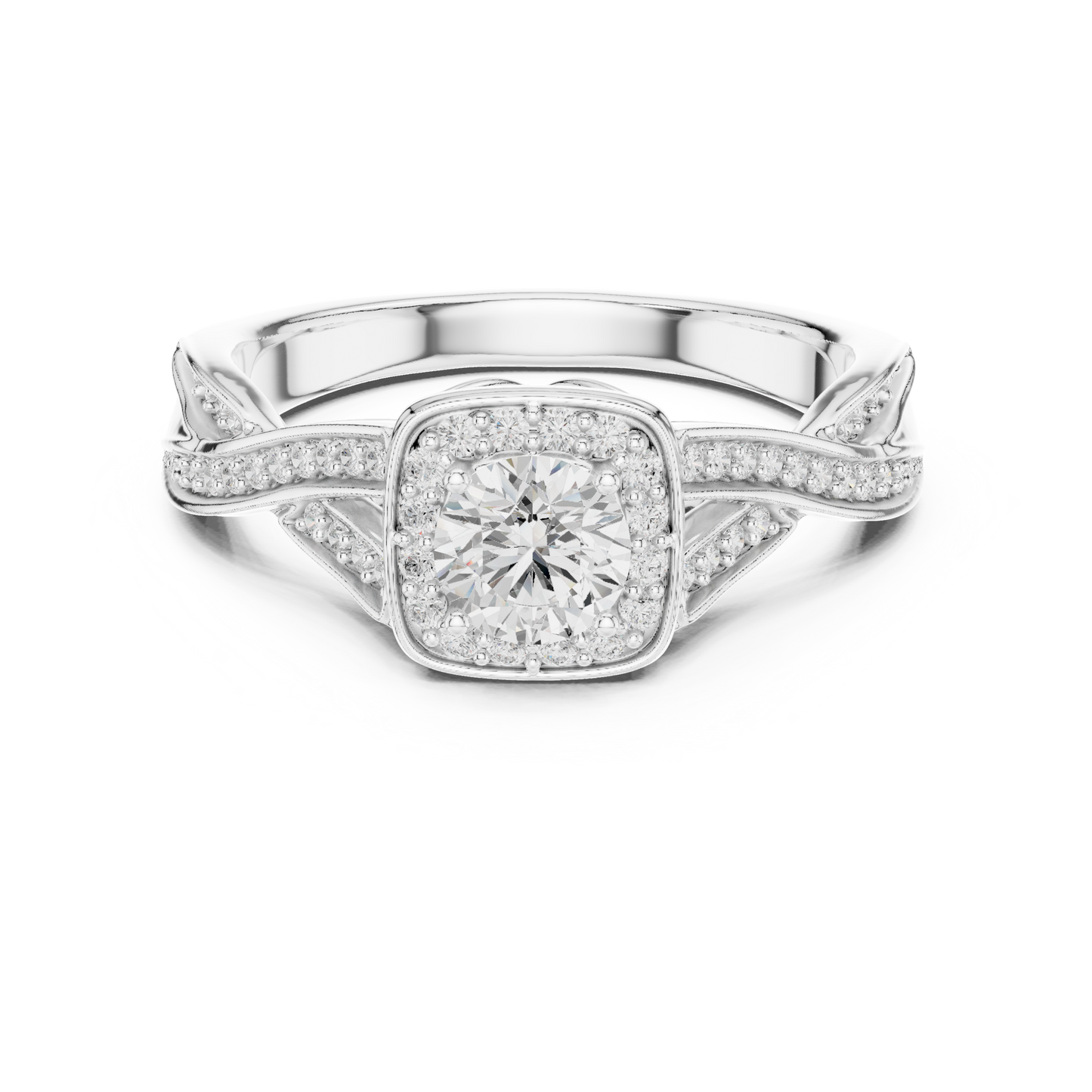 Mixed Shape Lab Grown Diamond Halo Ring