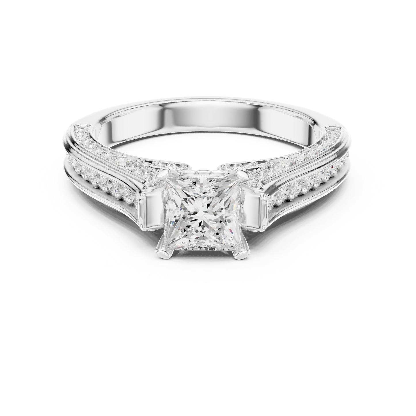 Round Halo Lab Grown Diamond Ring