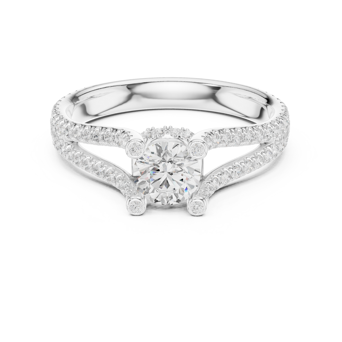 Round Halo Lab Grown Diamond Ring