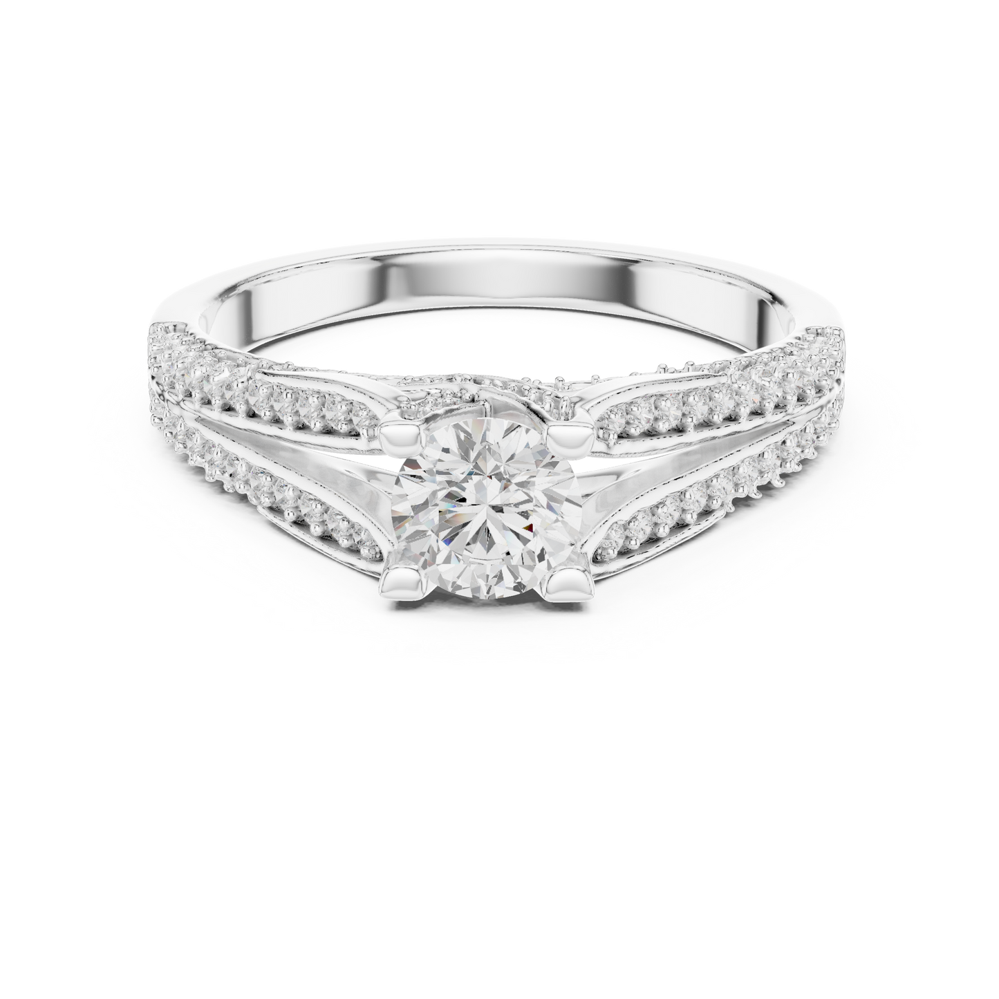 Round Halo Lab Grown Diamond Ring