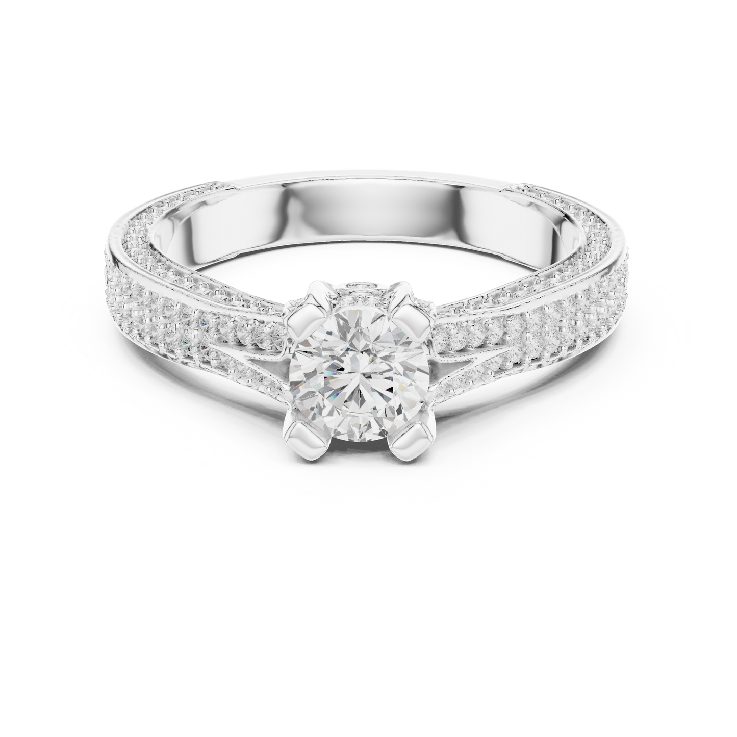 Round Halo Lab Grown Diamond Ring