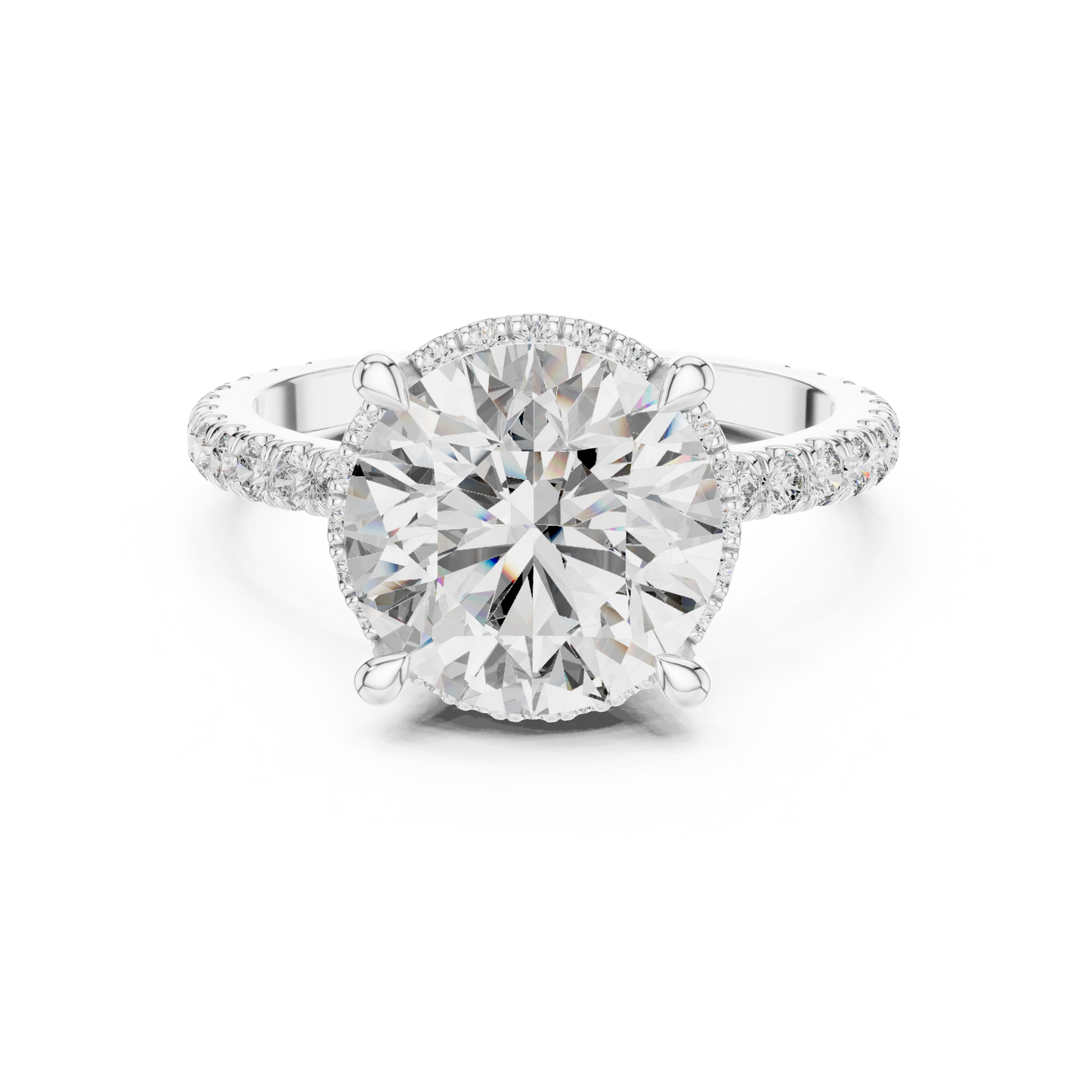 Round Halo Lab Grown Diamond Ring