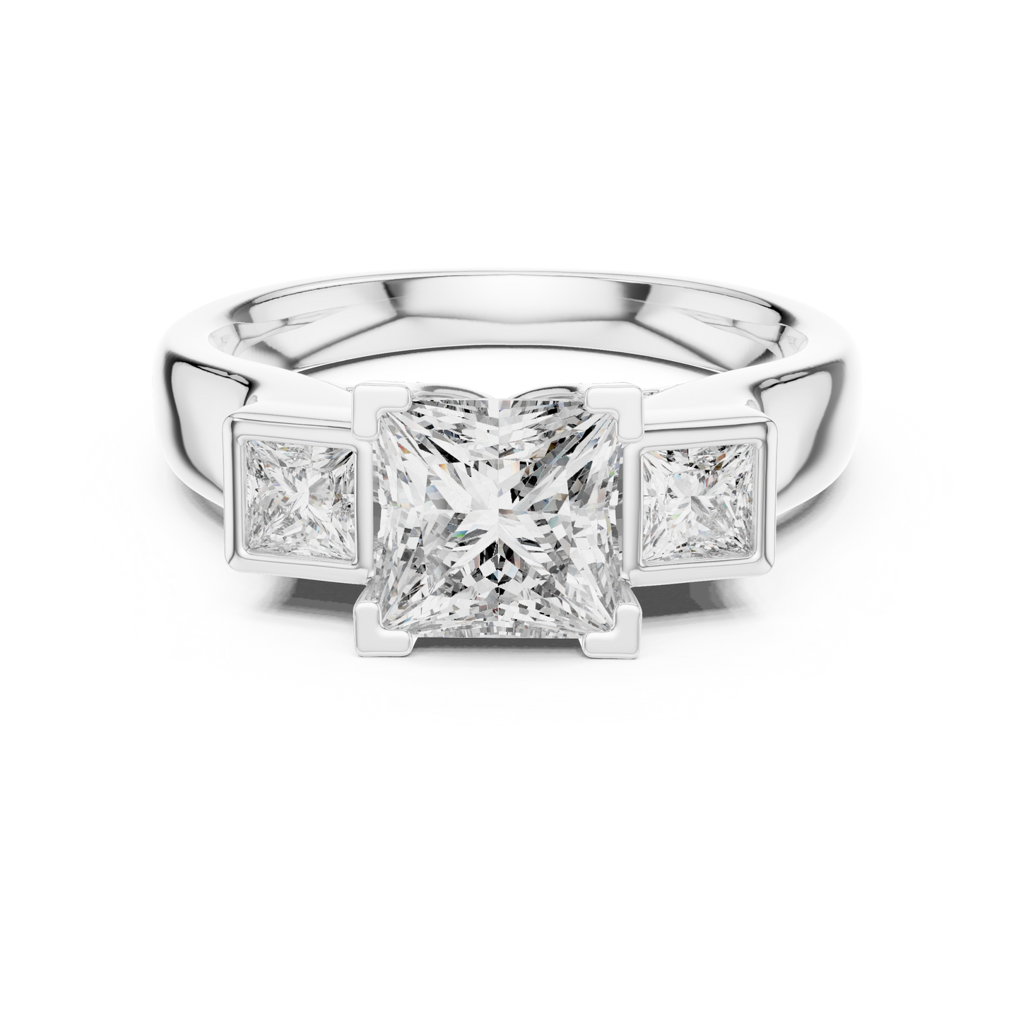 Mixed Shape Lab Grown Diamond Three Stone Ring