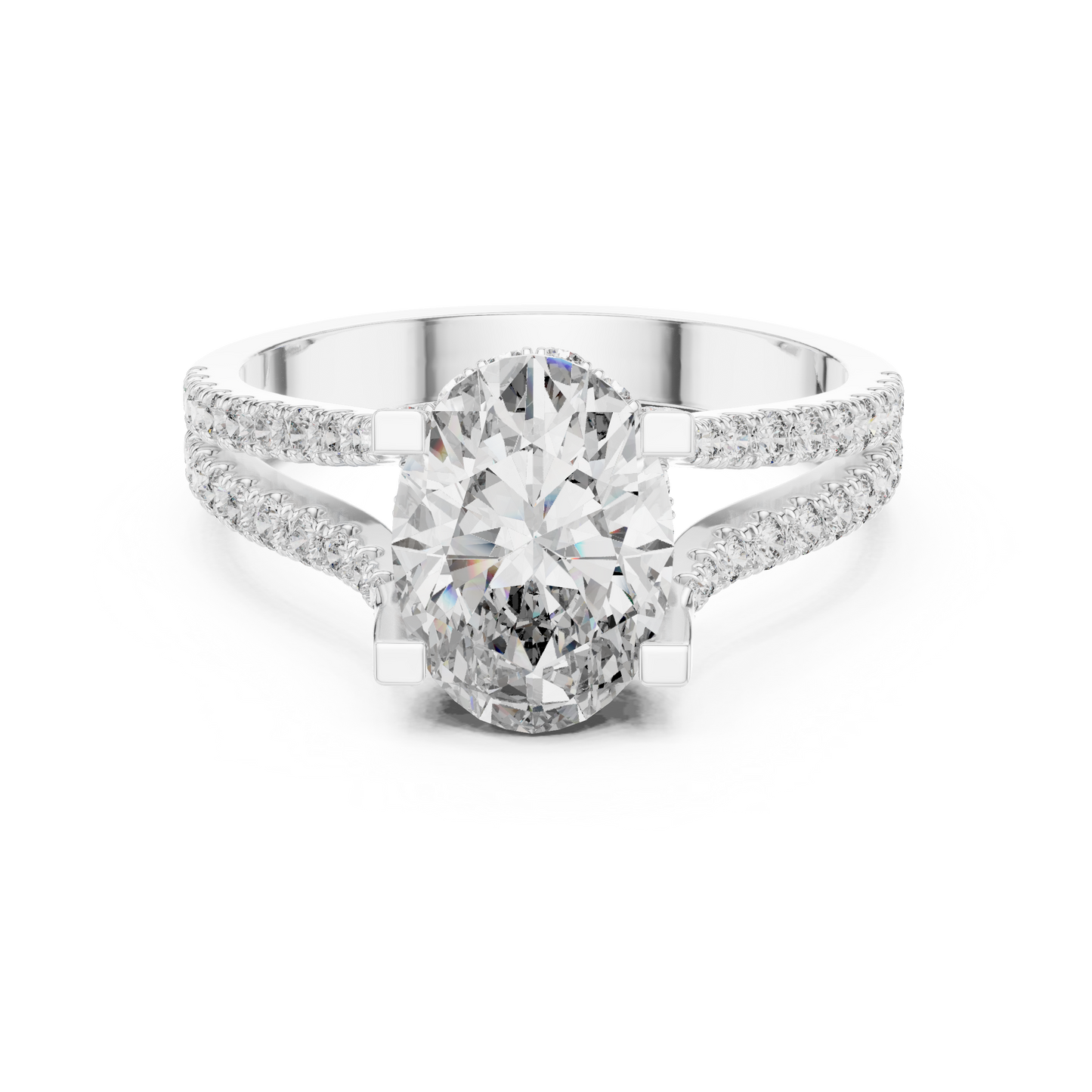 Round Halo Lab Grown Diamond Ring