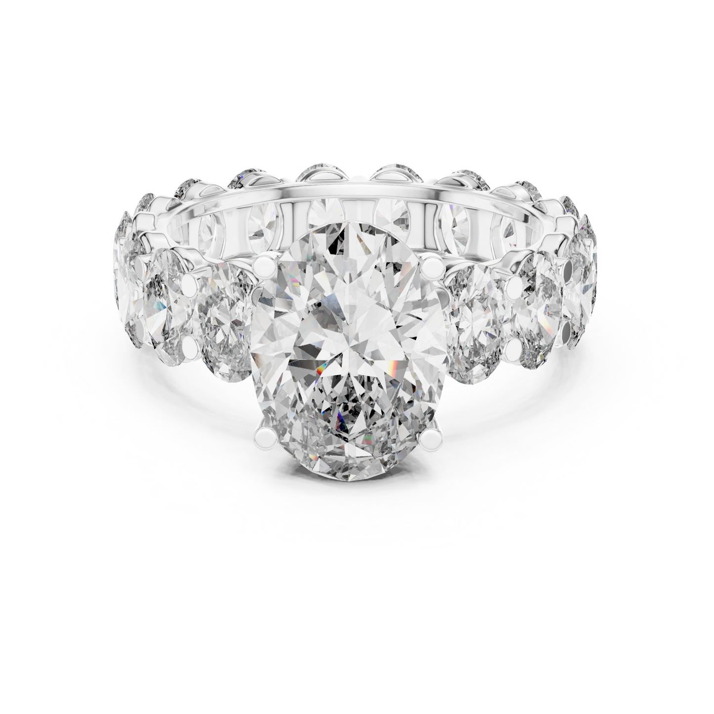Mixed Shape Lab Grown Diamond Side Stone Ring
