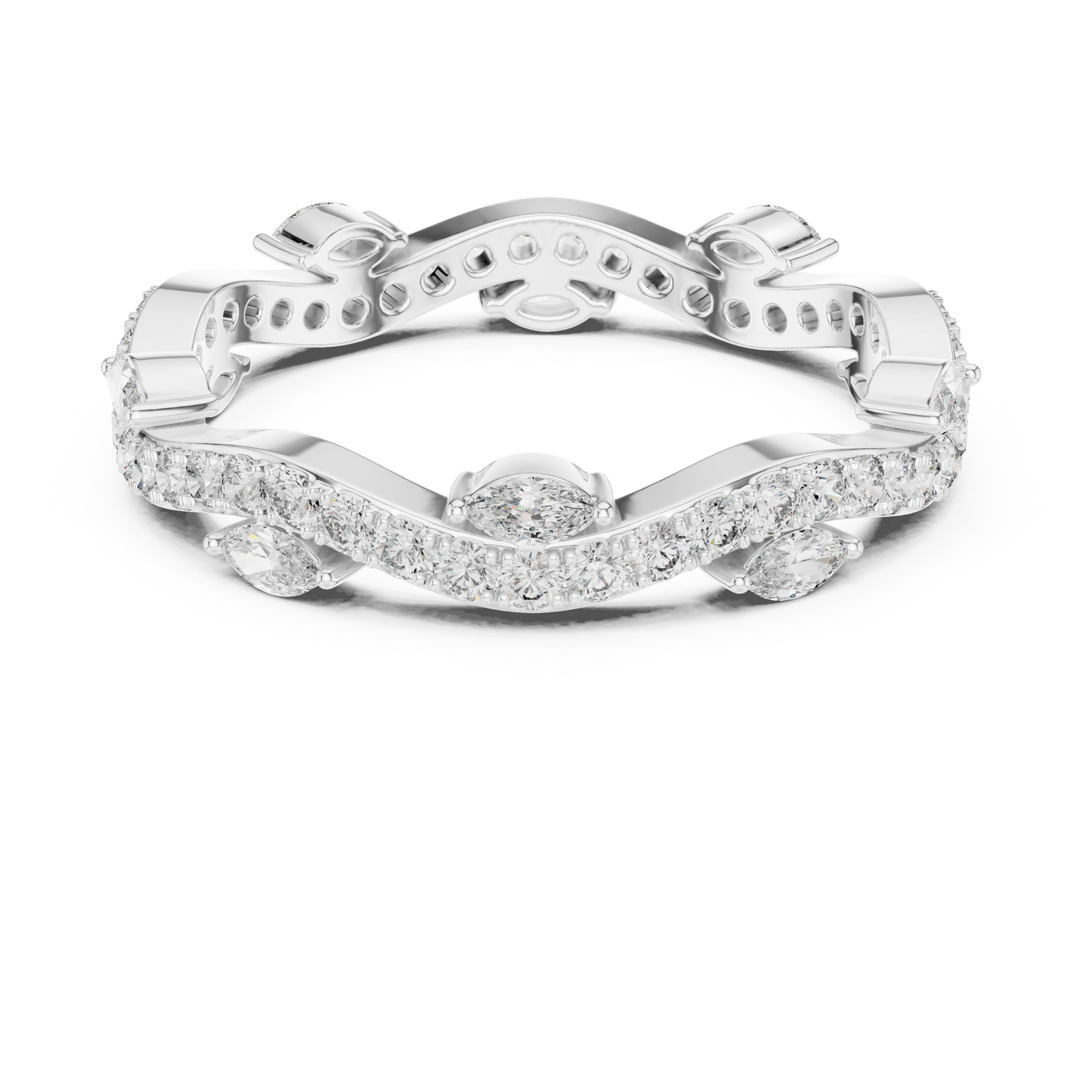 Mixed Shape Lab Grown Diamond Eternity Ring