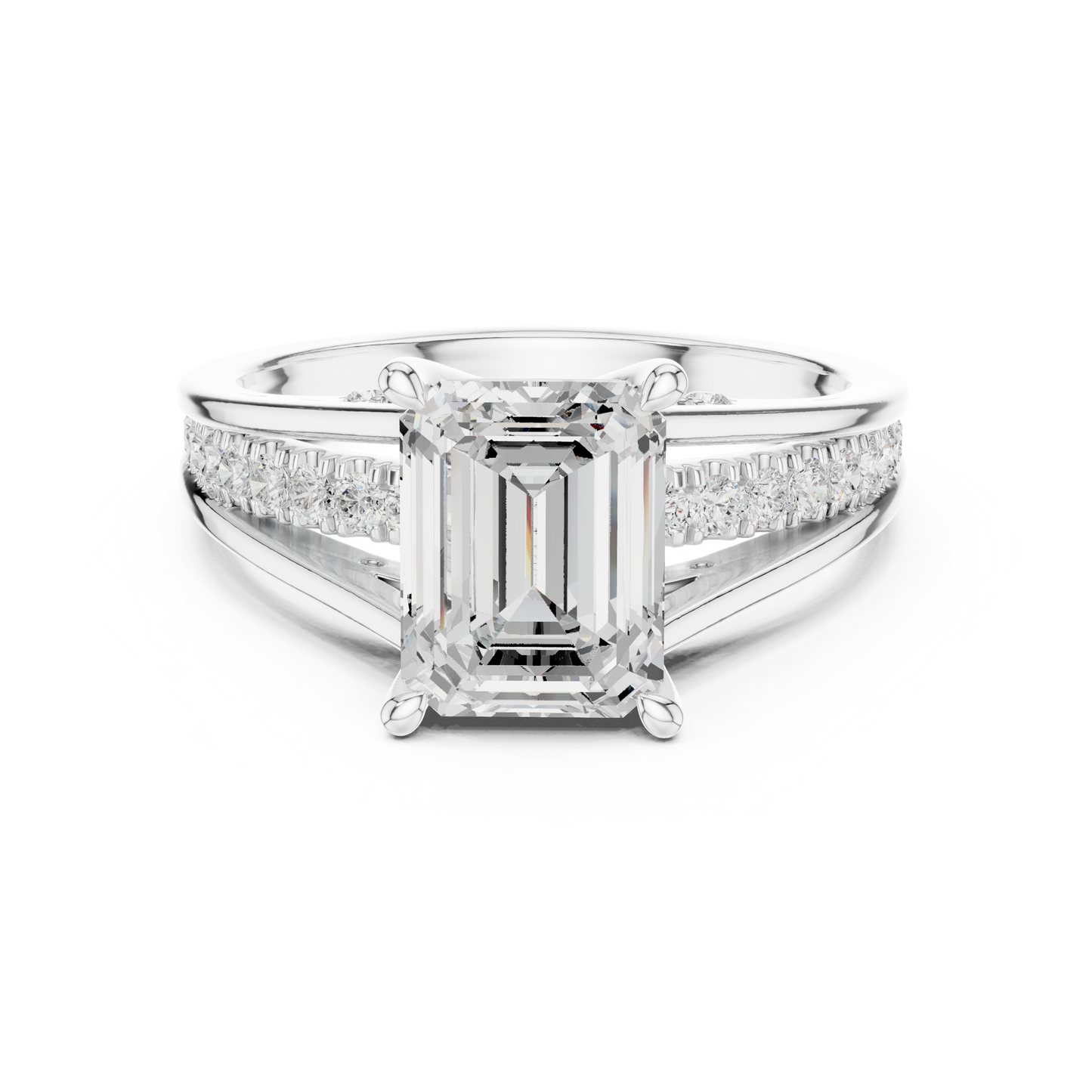 Mixed Shape Lab Grown Diamond Side Stone Ring