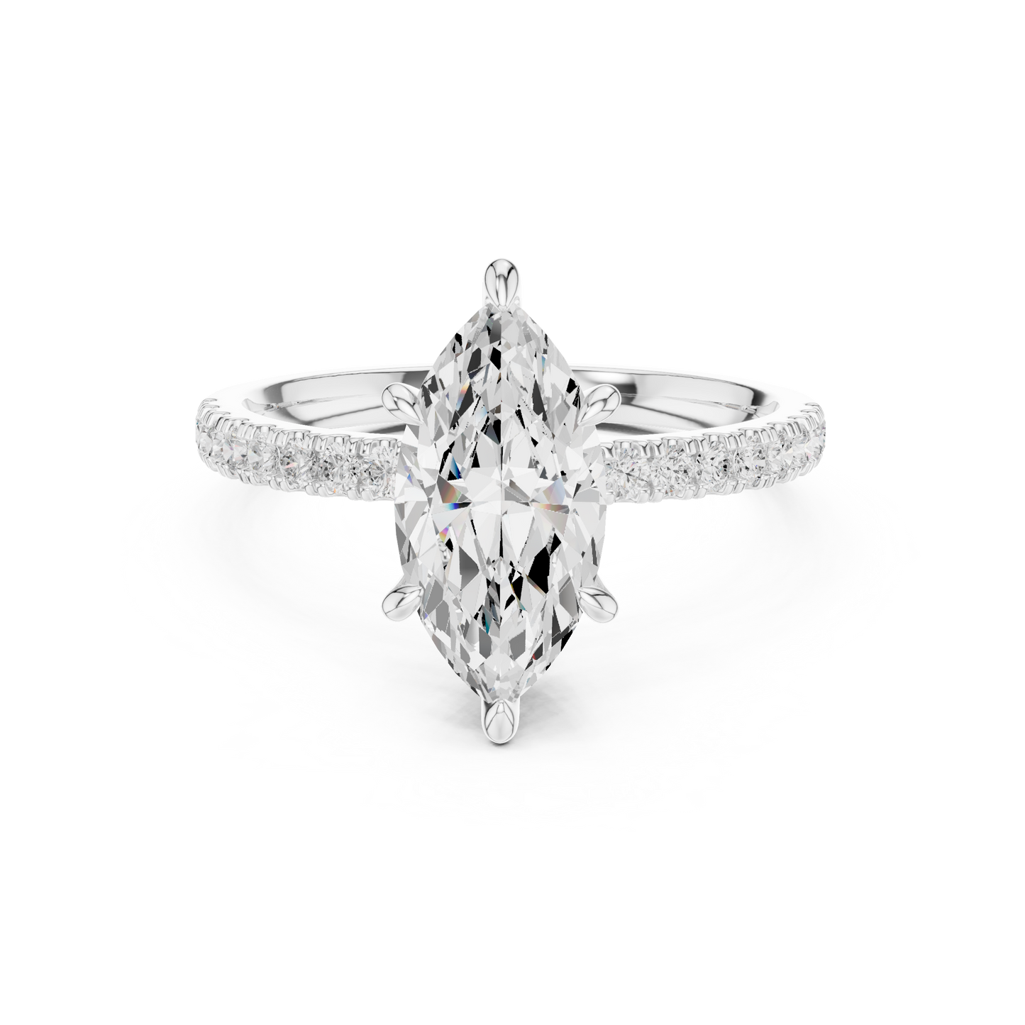 Mixed Shape Lab Grown Diamond Side Stone Ring