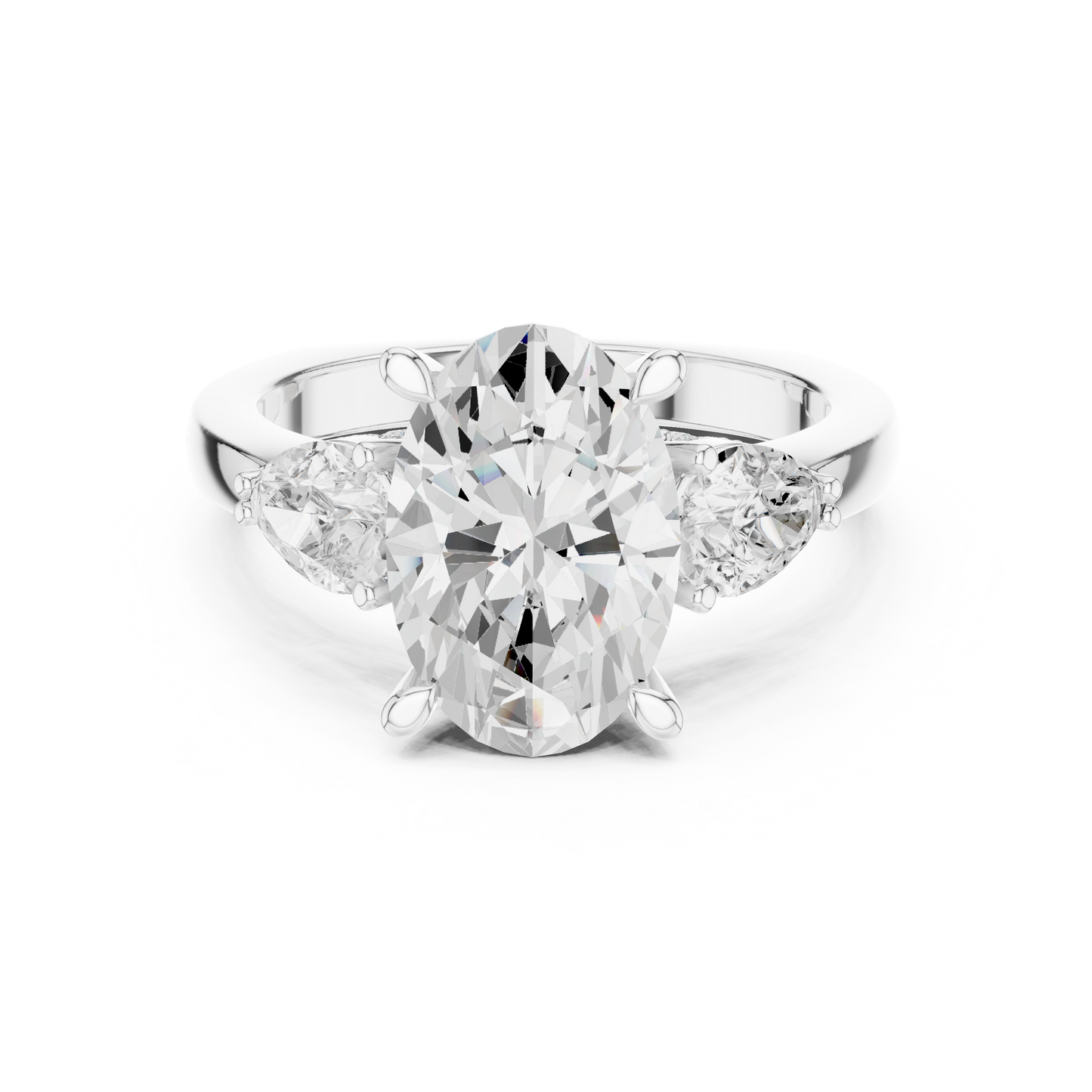 Mixed Shape Lab Grown Diamond Side Stone Ring