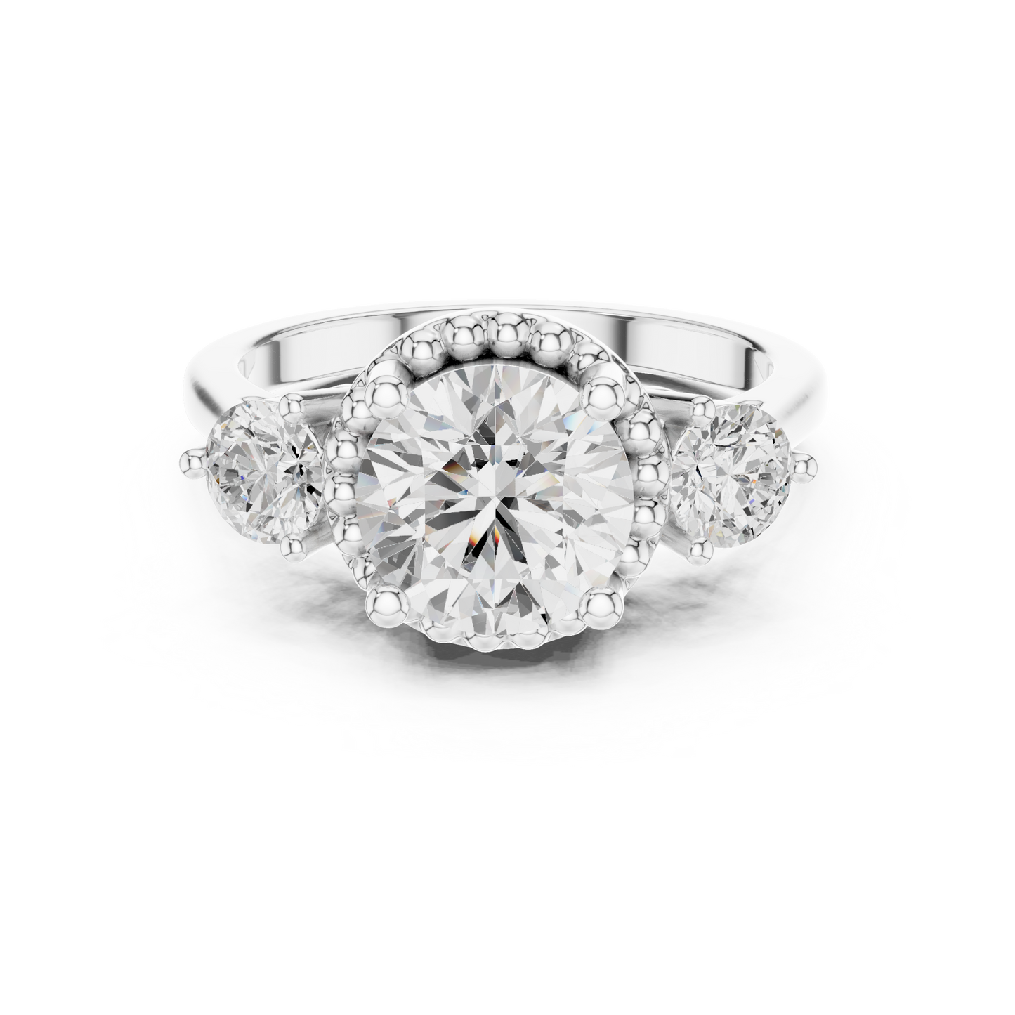 Round Halo Lab Grown Diamond Ring