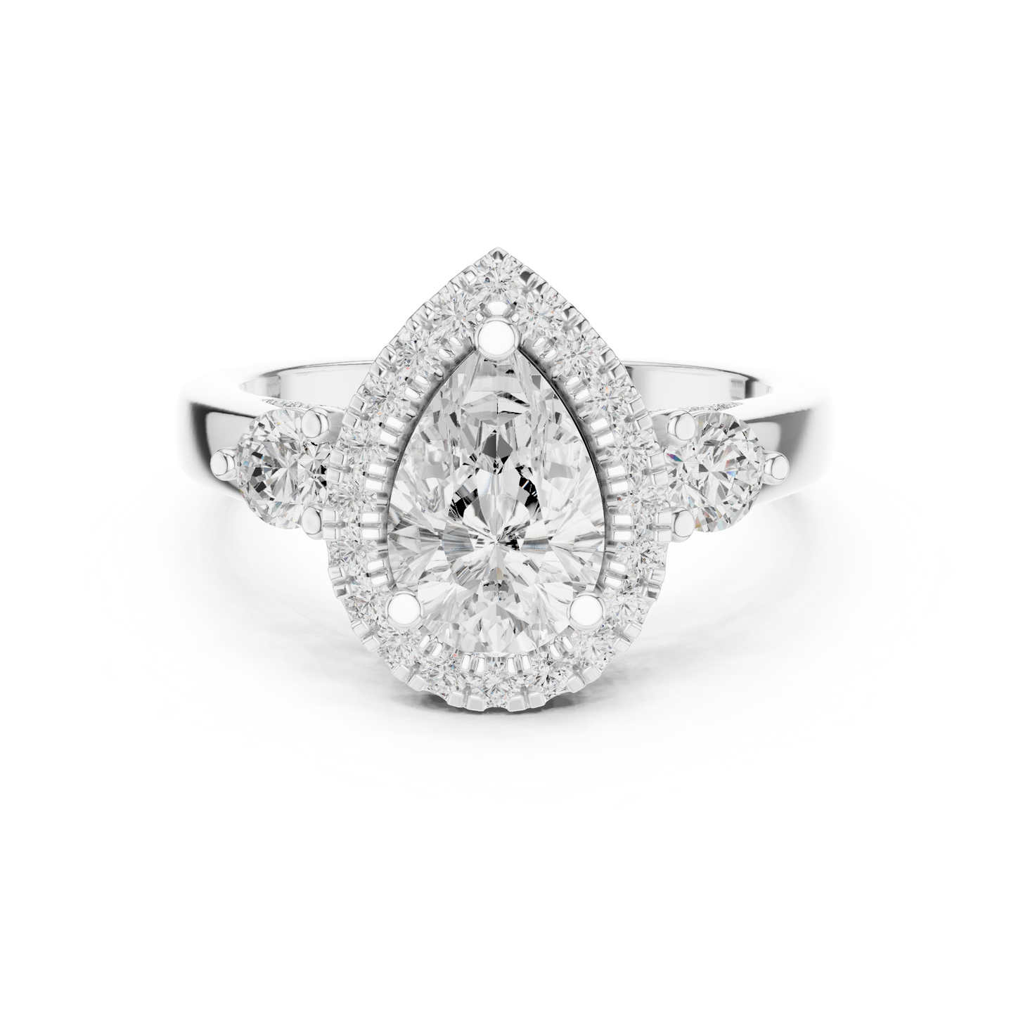 Mixed Shape Lab Grown Diamond Halo Ring