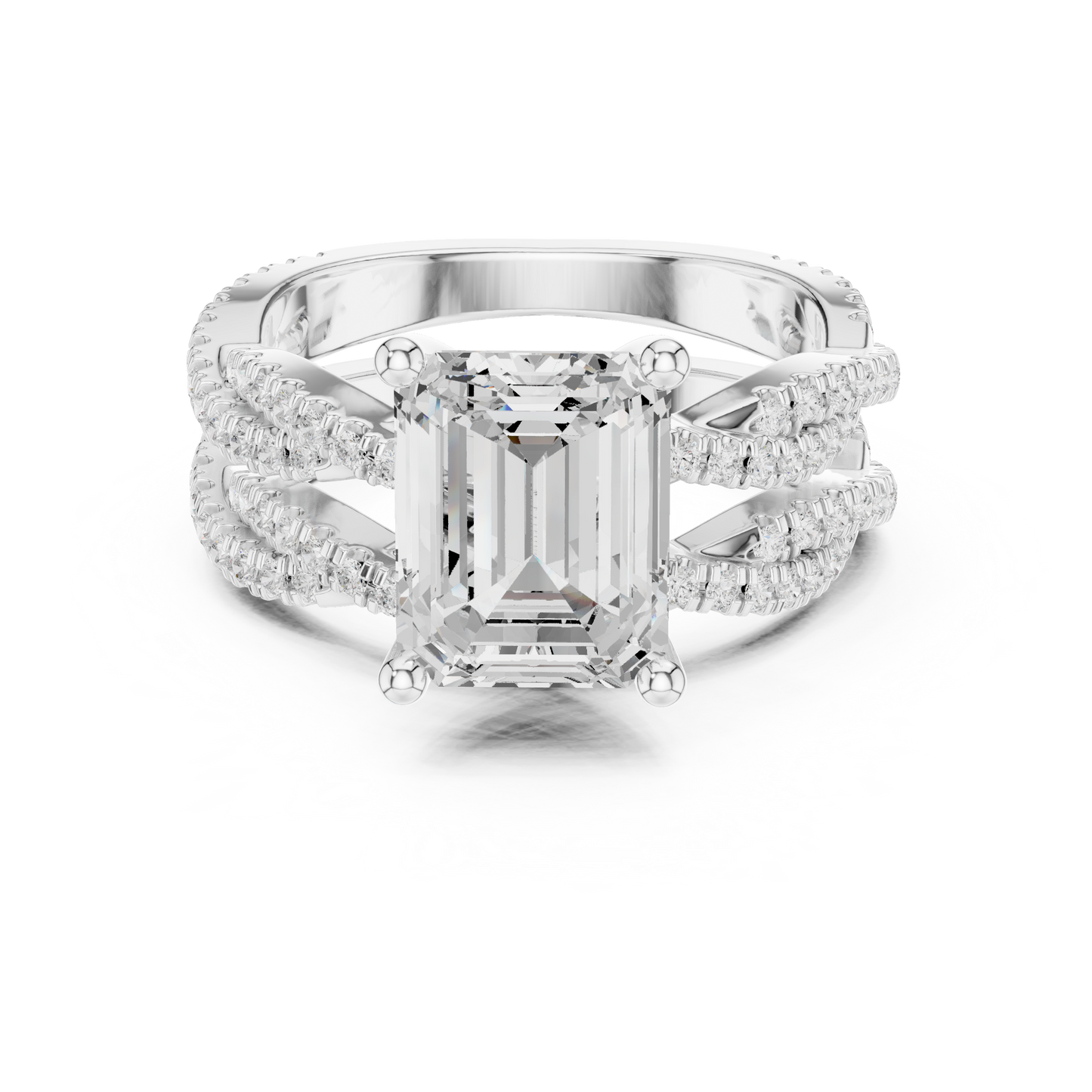 Mixed Shape Lab Grown Diamond Halo Ring