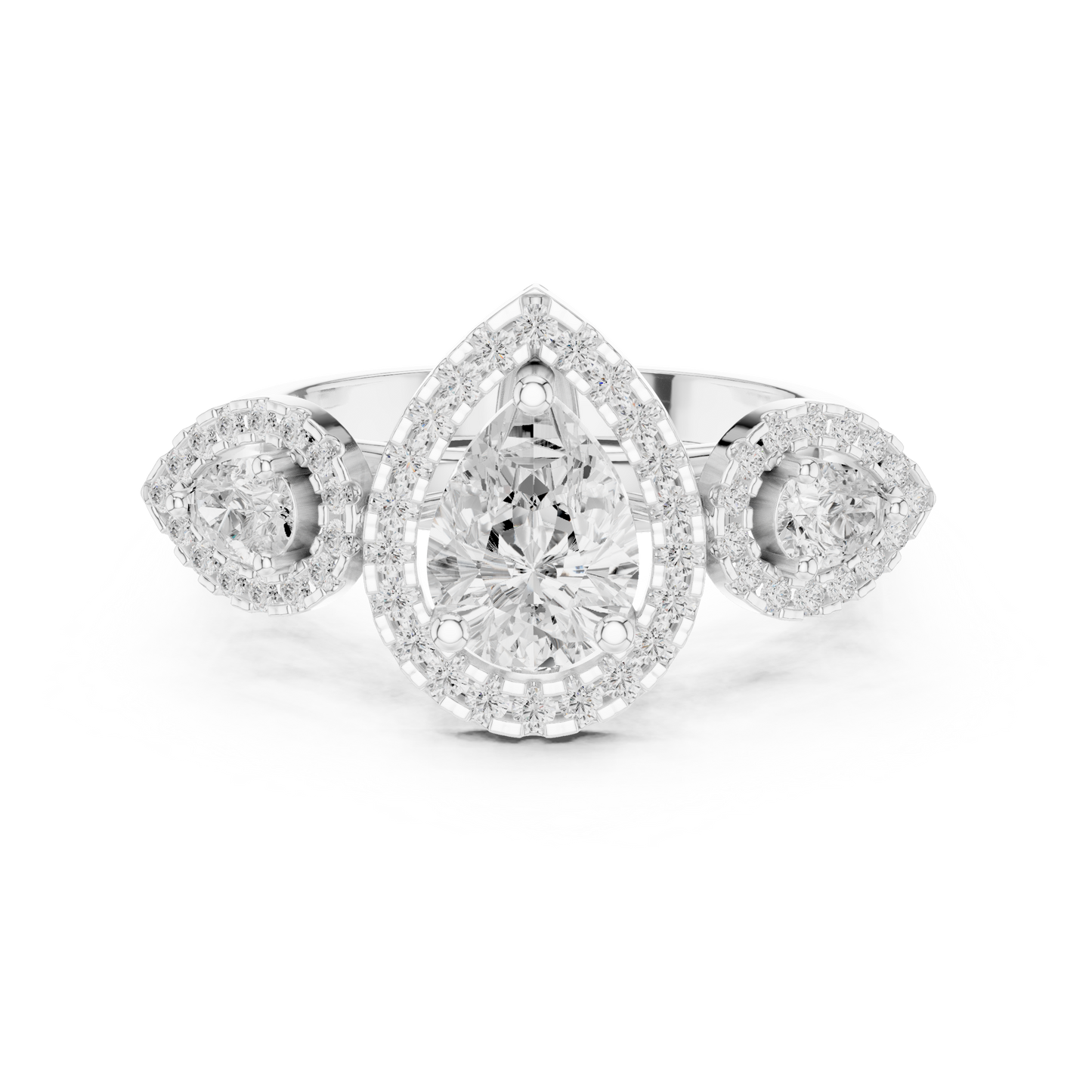 Mixed Shape Lab Grown Diamond Halo Ring