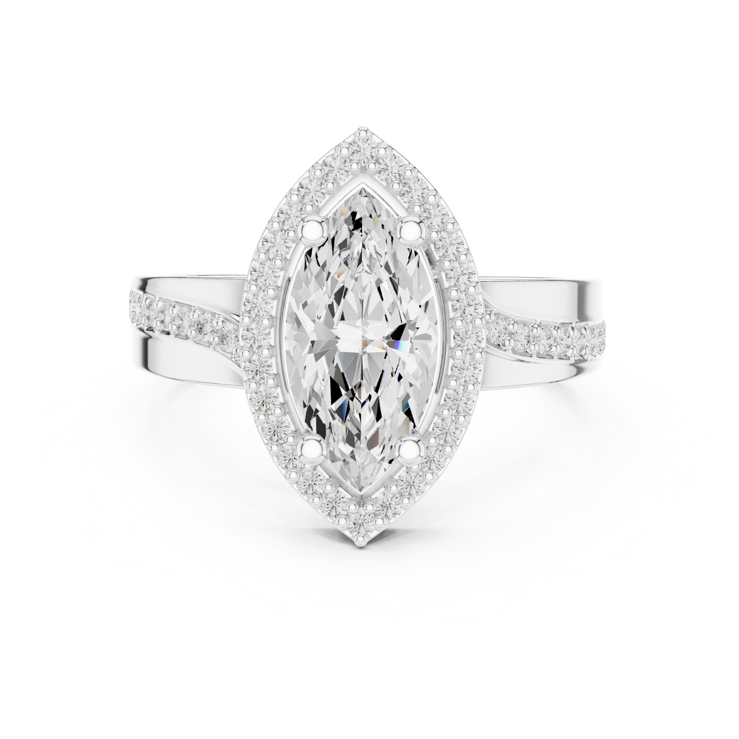 Mixed Shape Lab Grown Diamond Halo Ring