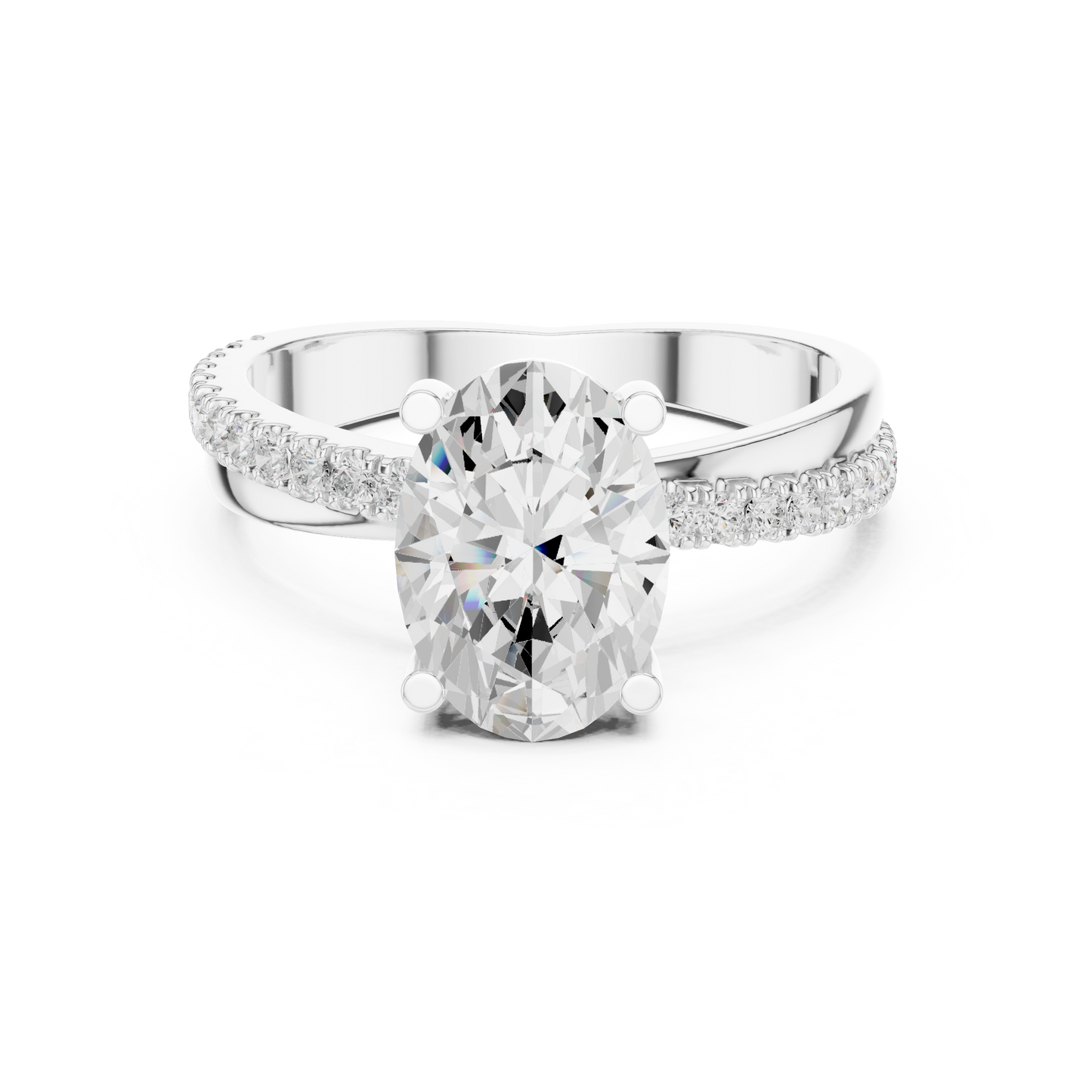Mixed Shape Lab Grown Diamond Side Stone Ring