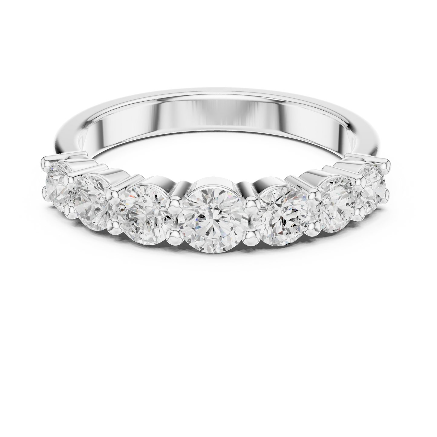 Round Side Stone Lab Grown Diamond Ring